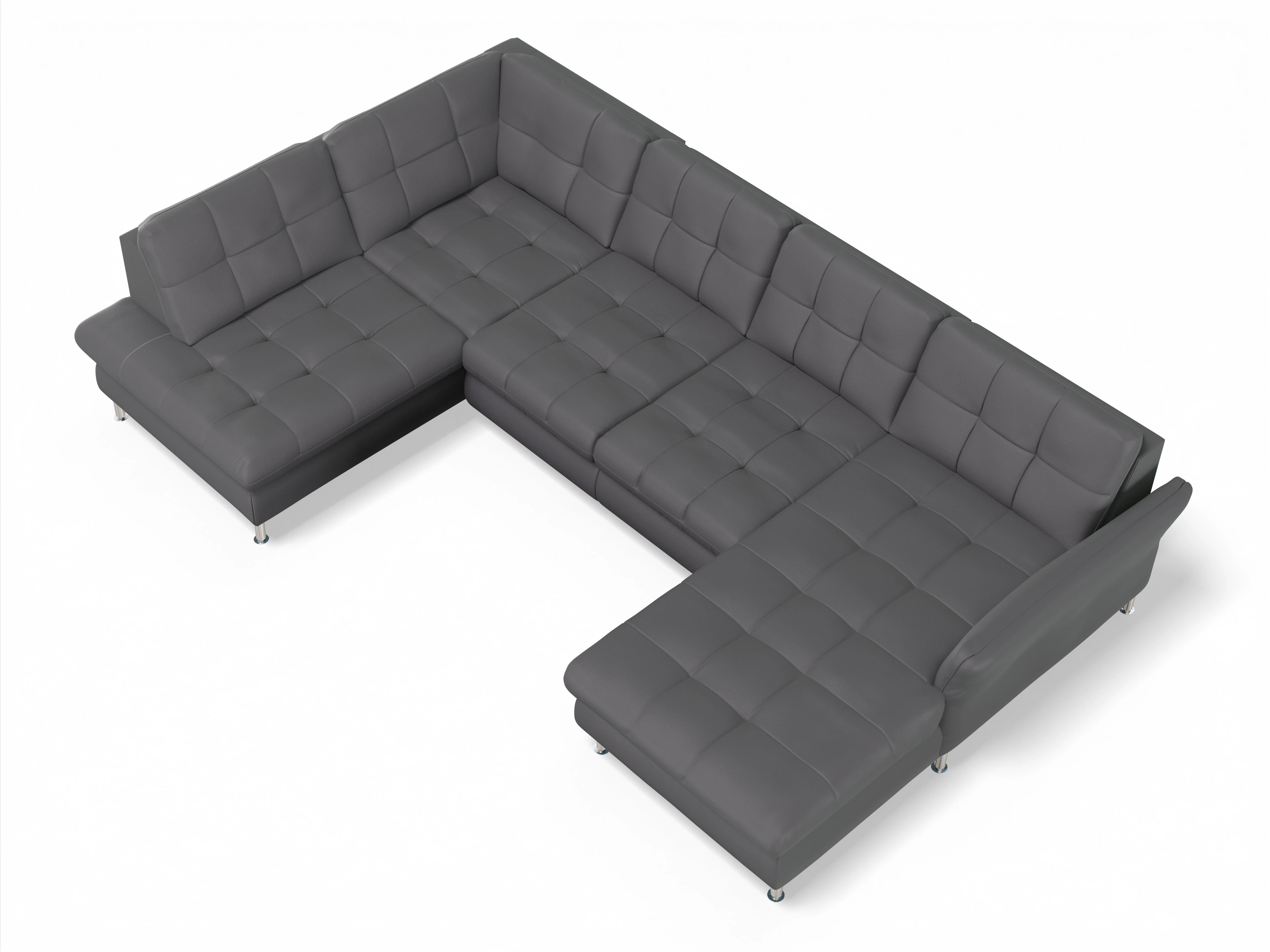 Sitz Concept smart 1064 Canapé Medium 1KO R Ansicht des Produktes SC Smart 1064 Wohnlandschaft offen beidseitig in Stoff Grau