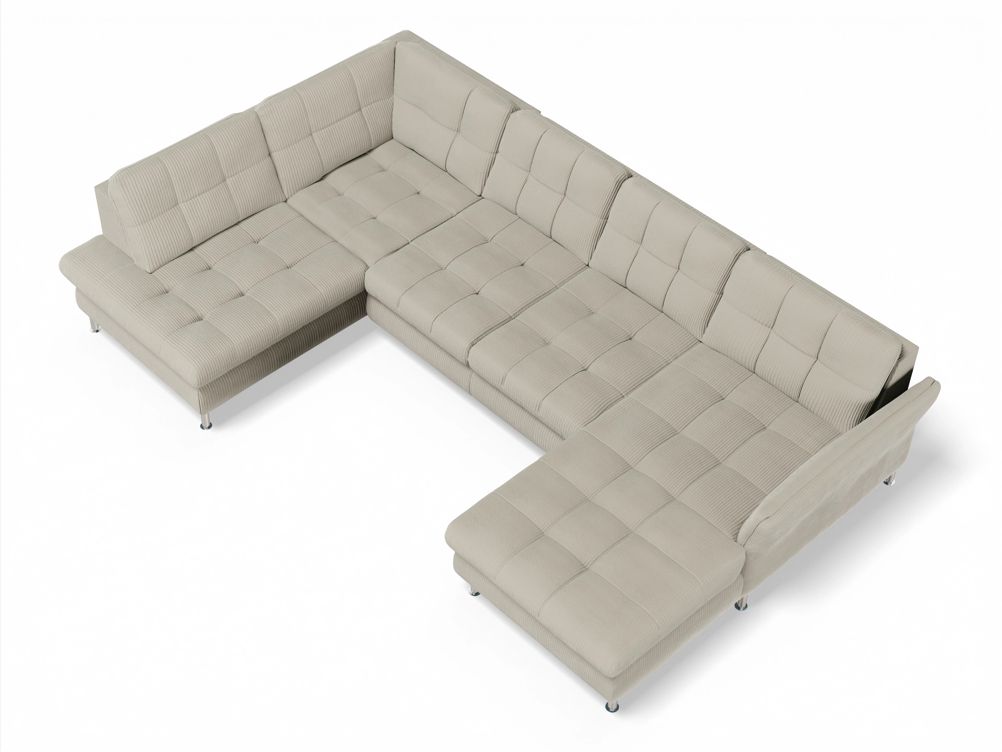 Sitz Concept smart 1064 Canapé Medium 1KO R Ansicht des Produktes SC Smart 1064 Wohnlandschaft offen beidseitig in Stoff Beige