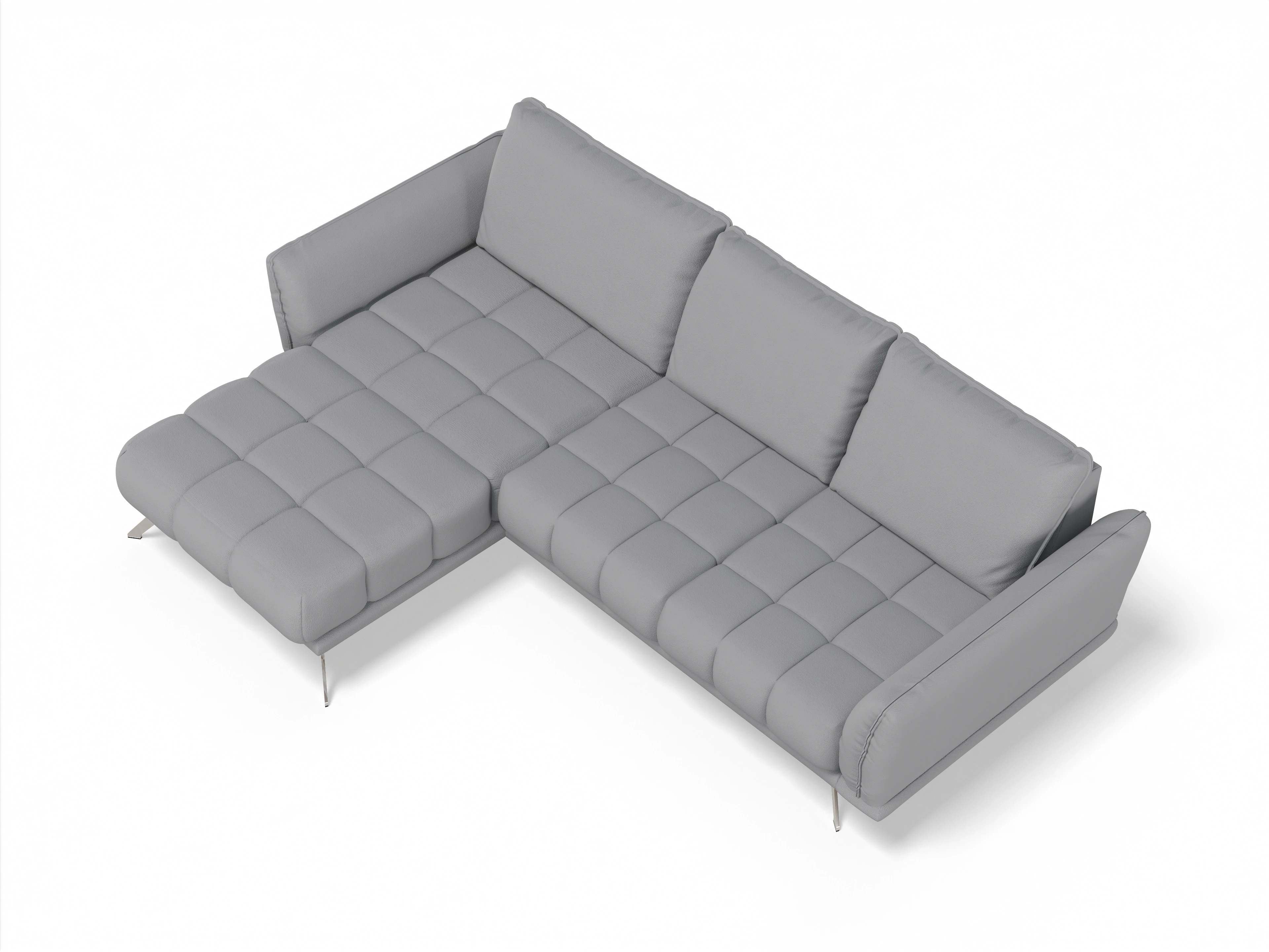 Ansicht des Produktes SC Smart 1065 Ecksofa links Abschluss offen in Stoff Grau