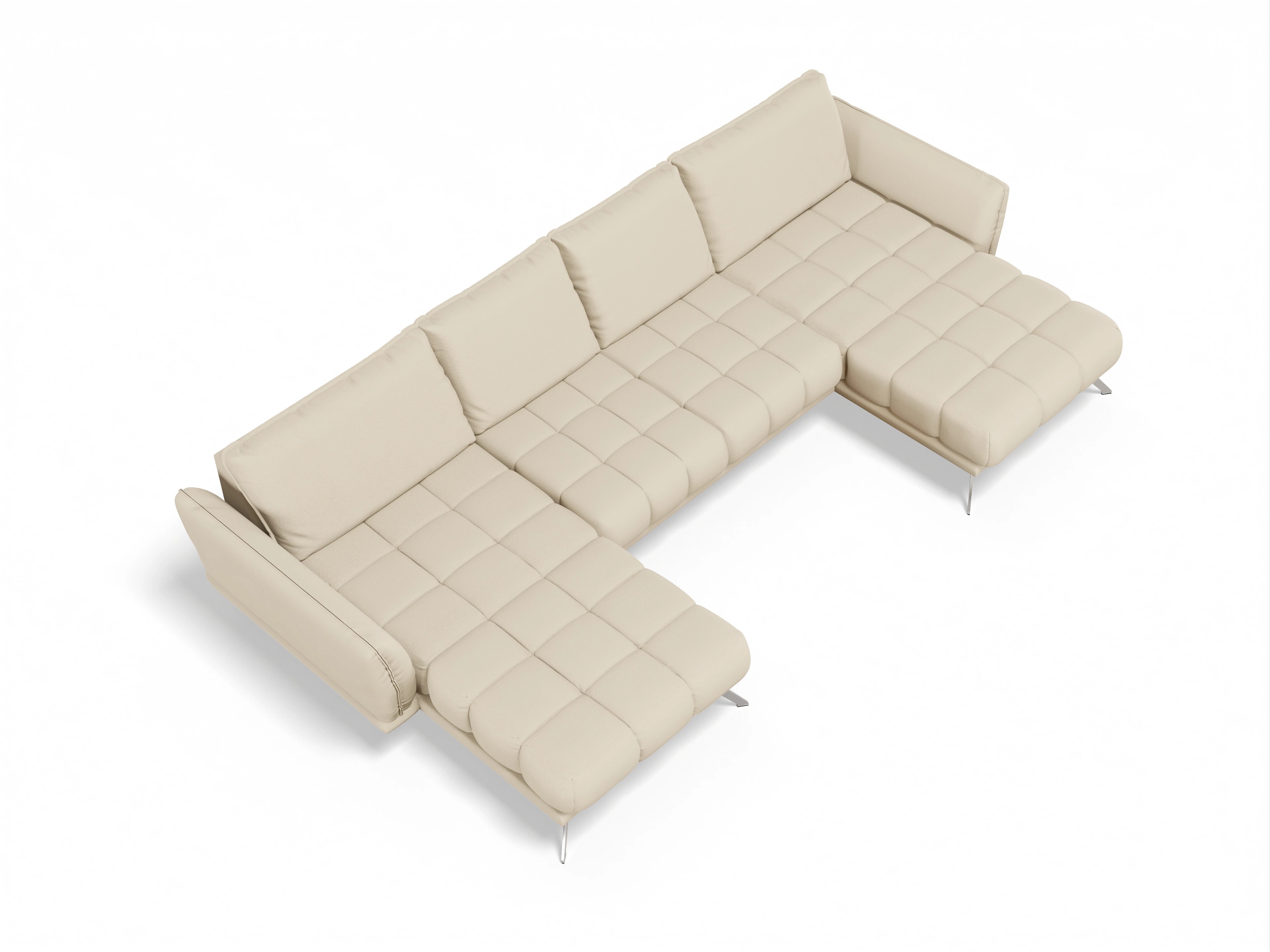 Ansicht des Produktes SC Smart 1065 Wohnlandschaft offen beidseitig in Stoff Beige