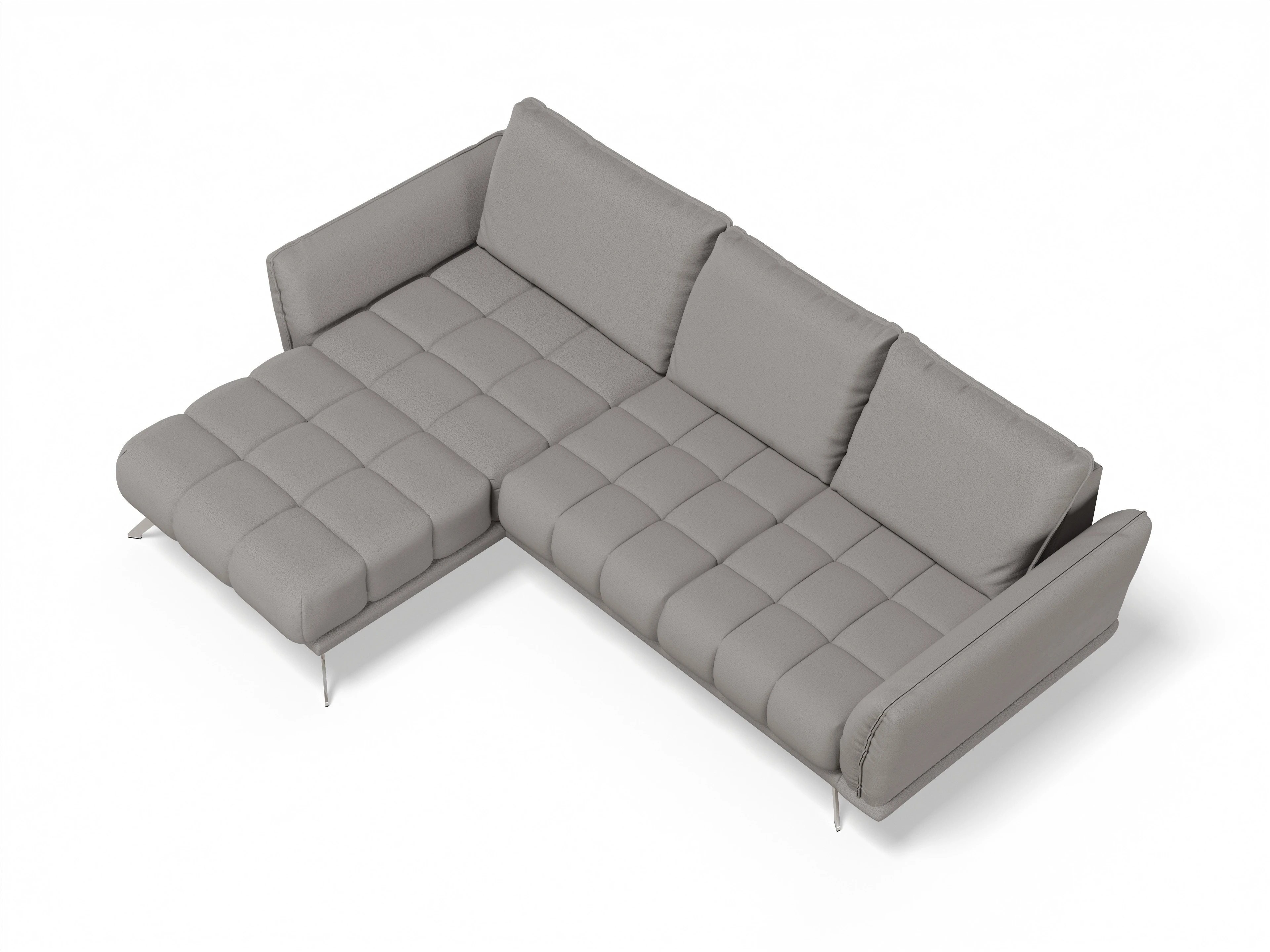 Sitz Concept smart 1065 Canapé Medium L Ansicht des Produktes SC Smart 1065 Ecksofa links Abschluss offen in Stoff Grau
