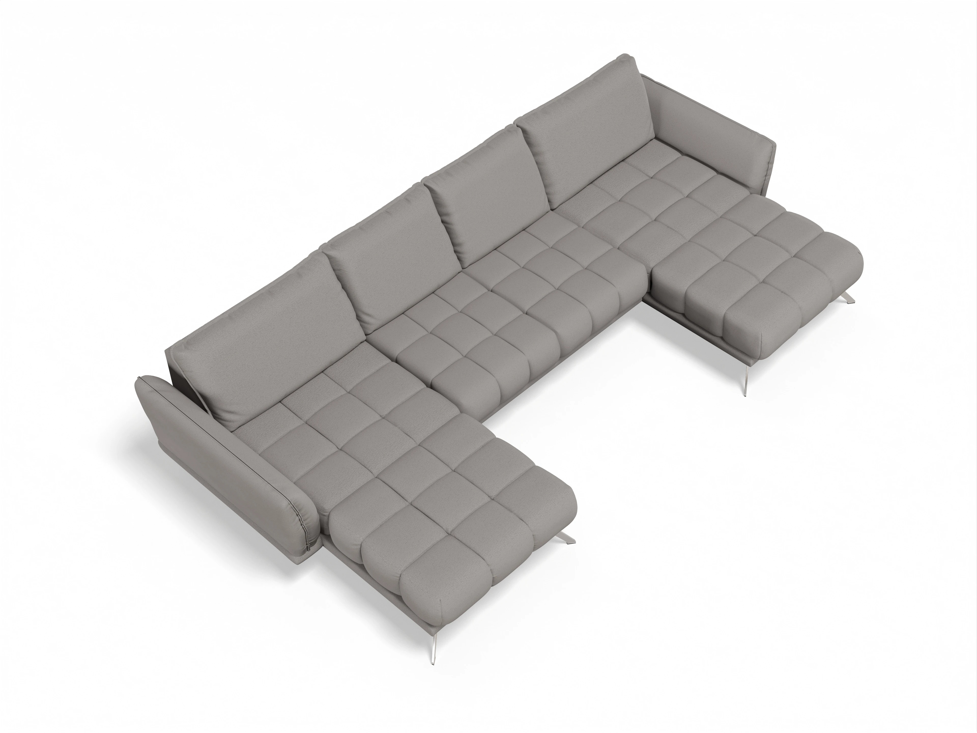 Ansicht des Produktes SC Smart 1065 Wohnlandschaft offen beidseitig in Stoff Grau