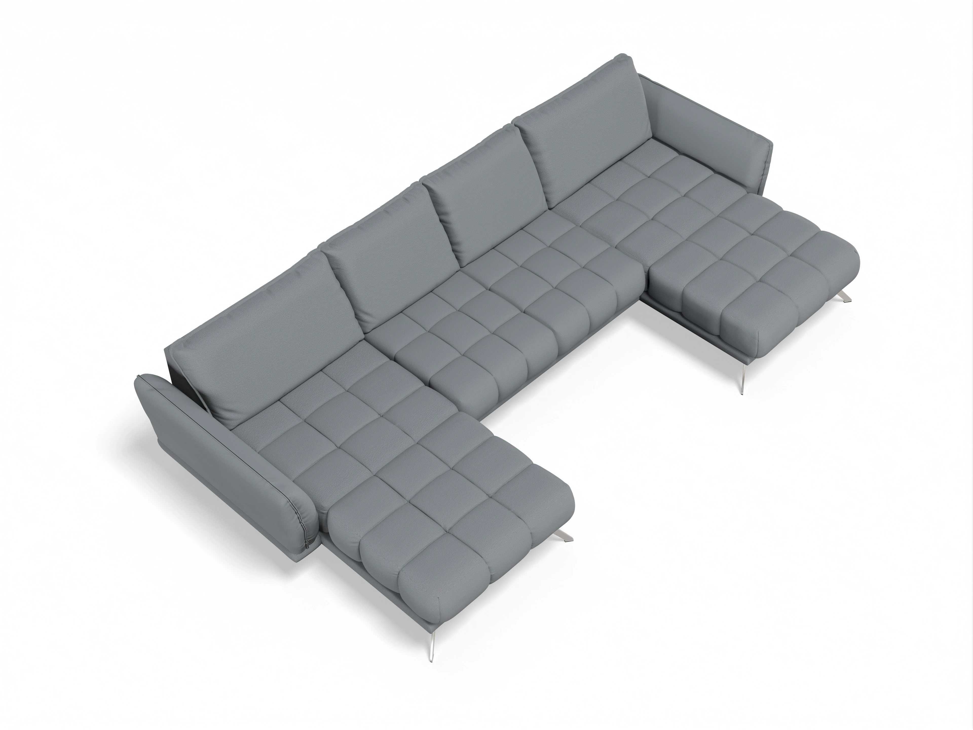 Ansicht des Produktes SC Smart 1065 Wohnlandschaft offen beidseitig in Stoff Grau