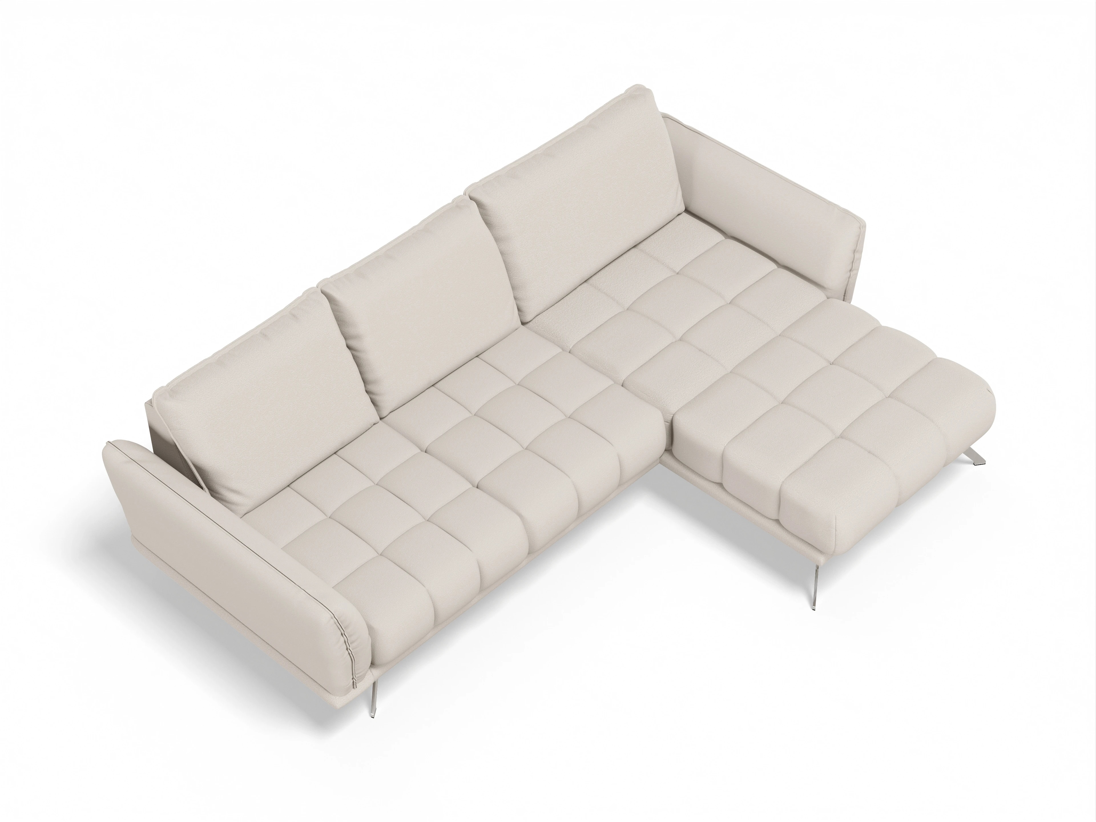 Ansicht des Produktes SC Smart 1065 Ecksofa rechts Abschluss offen in Stoff Beige