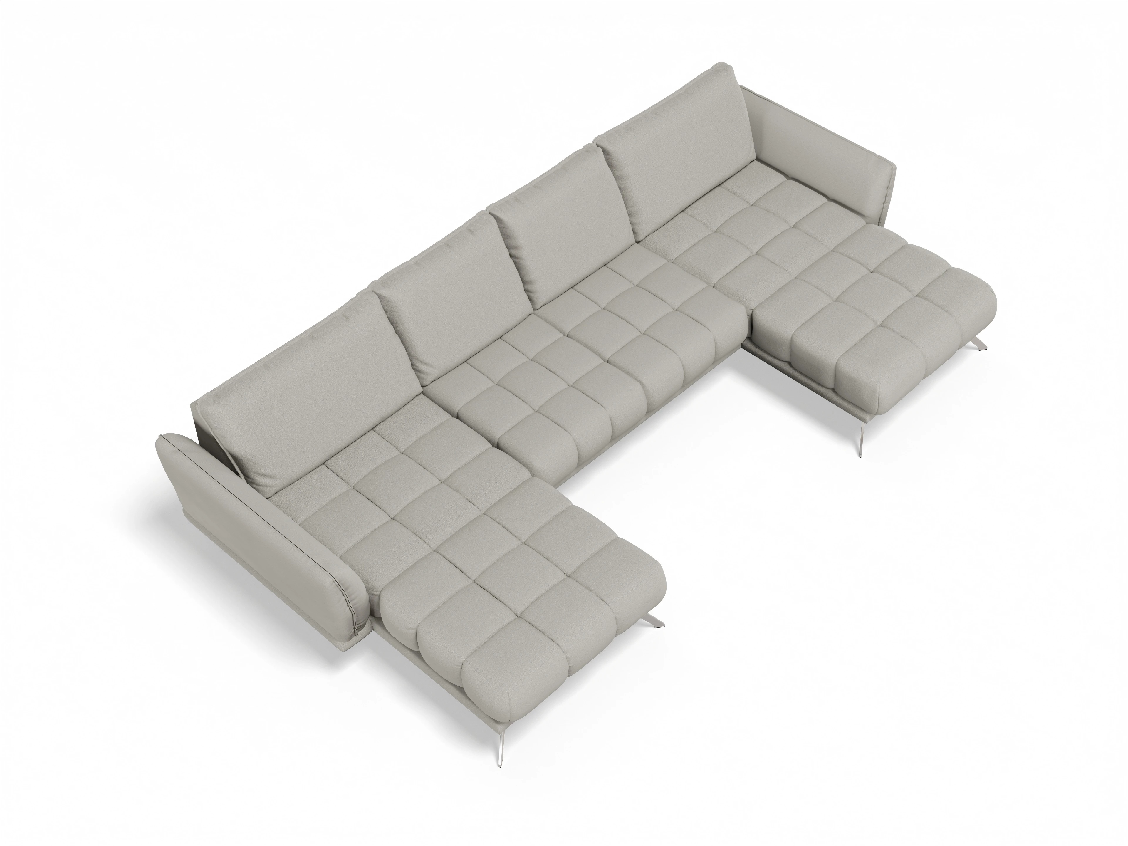 Sitz Concept smart 1065 Canape Medium Ansicht des Produktes SC Smart 1065 Wohnlandschaft offen beidseitig in Stoff Grau