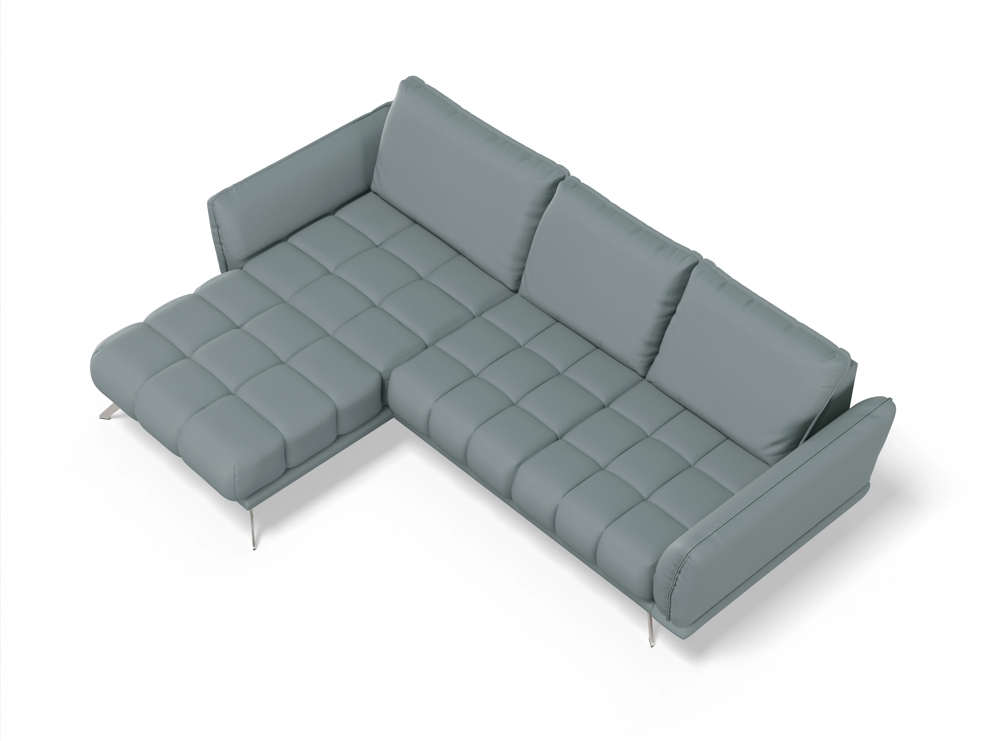 Sitz Concept smart 1065 Canapé Medium L Ansicht des Produktes SC Smart 1065 Ecksofa links Abschluss offen in Stoff Grau