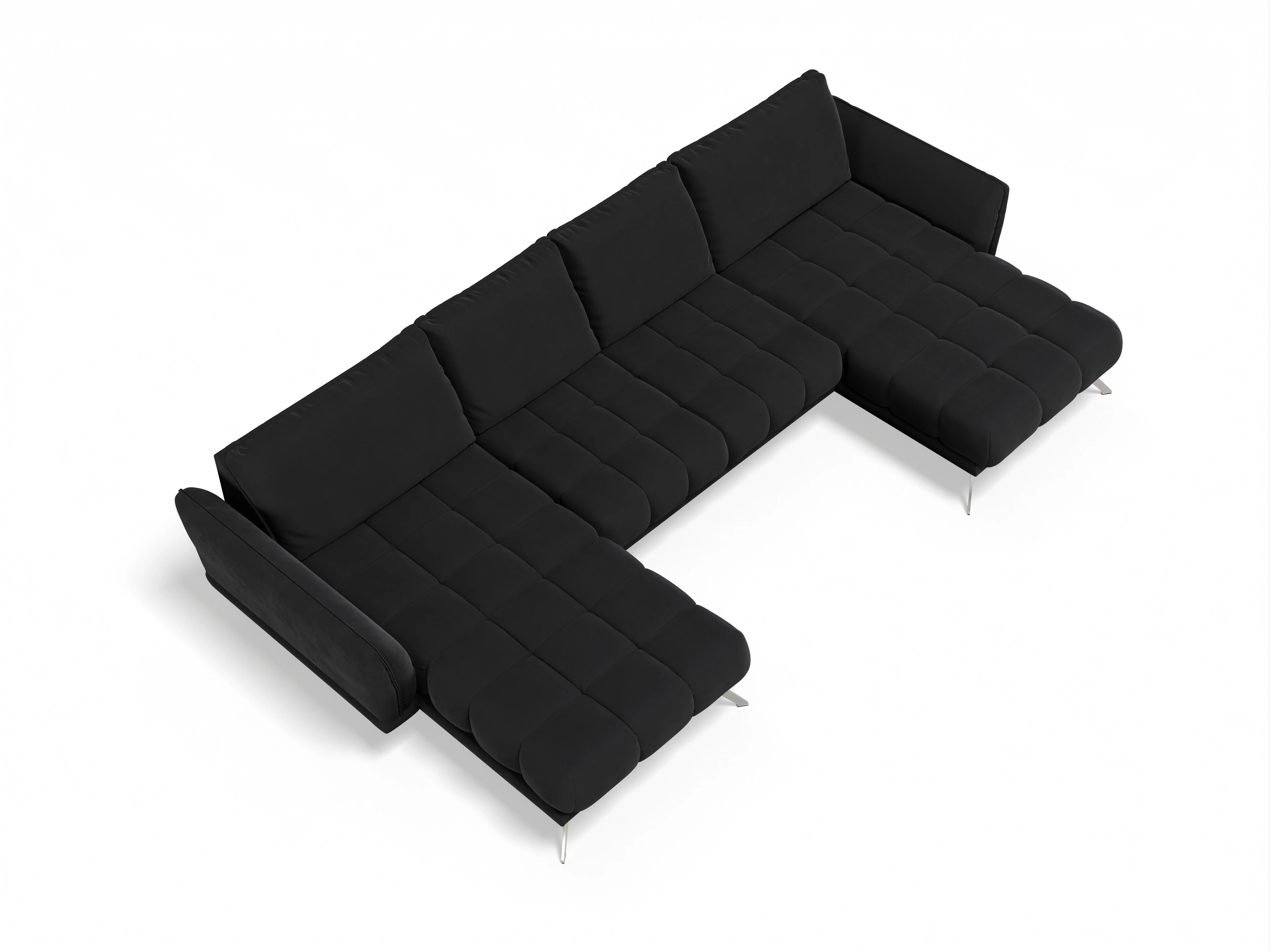 Ansicht des Produktes SC Smart 1065 Wohnlandschaft offen beidseitig in Stoff Grau