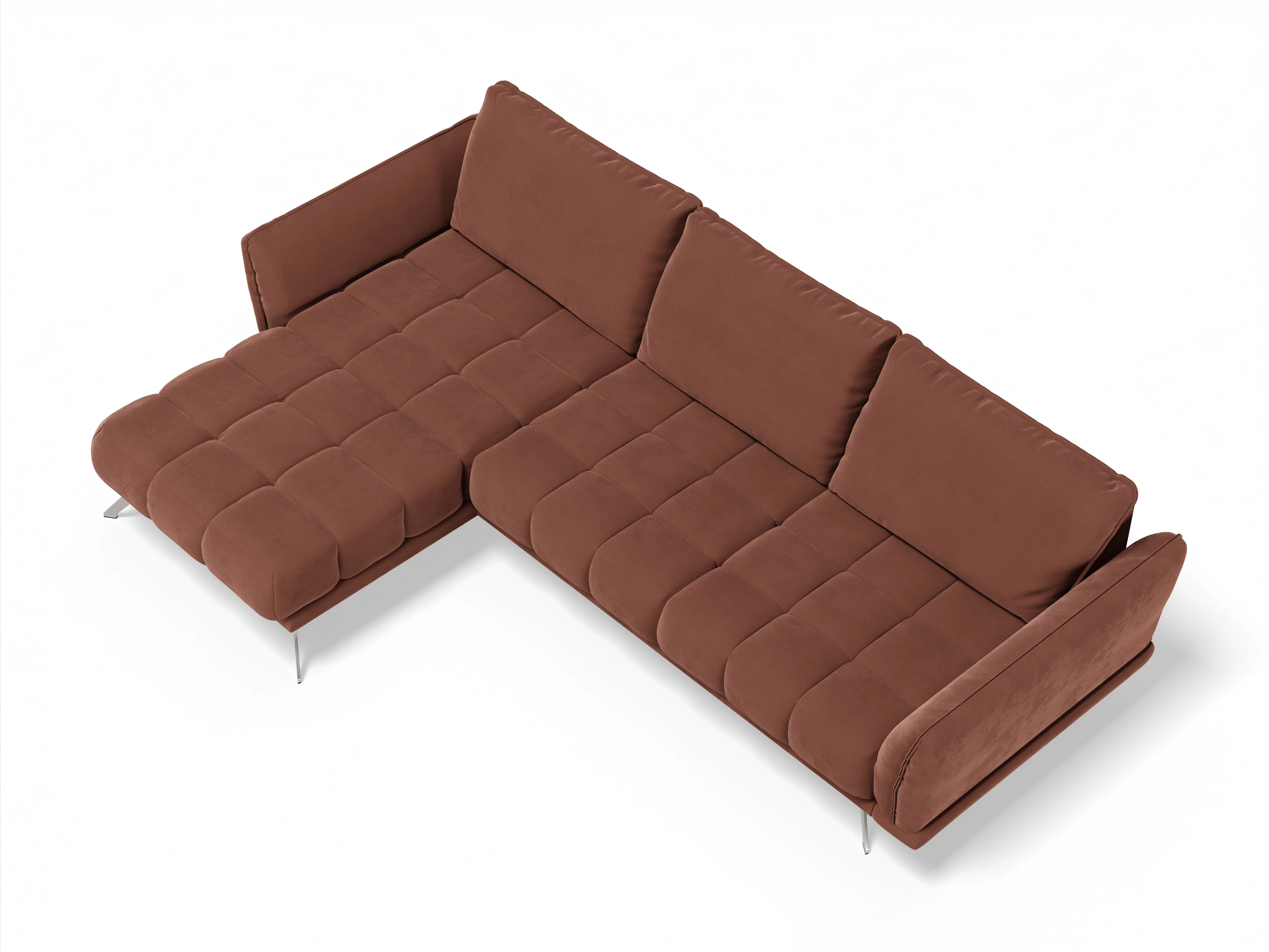 Ansicht des Produktes SC Smart 1065 Ecksofa links Abschluss offen in Stoff Orange