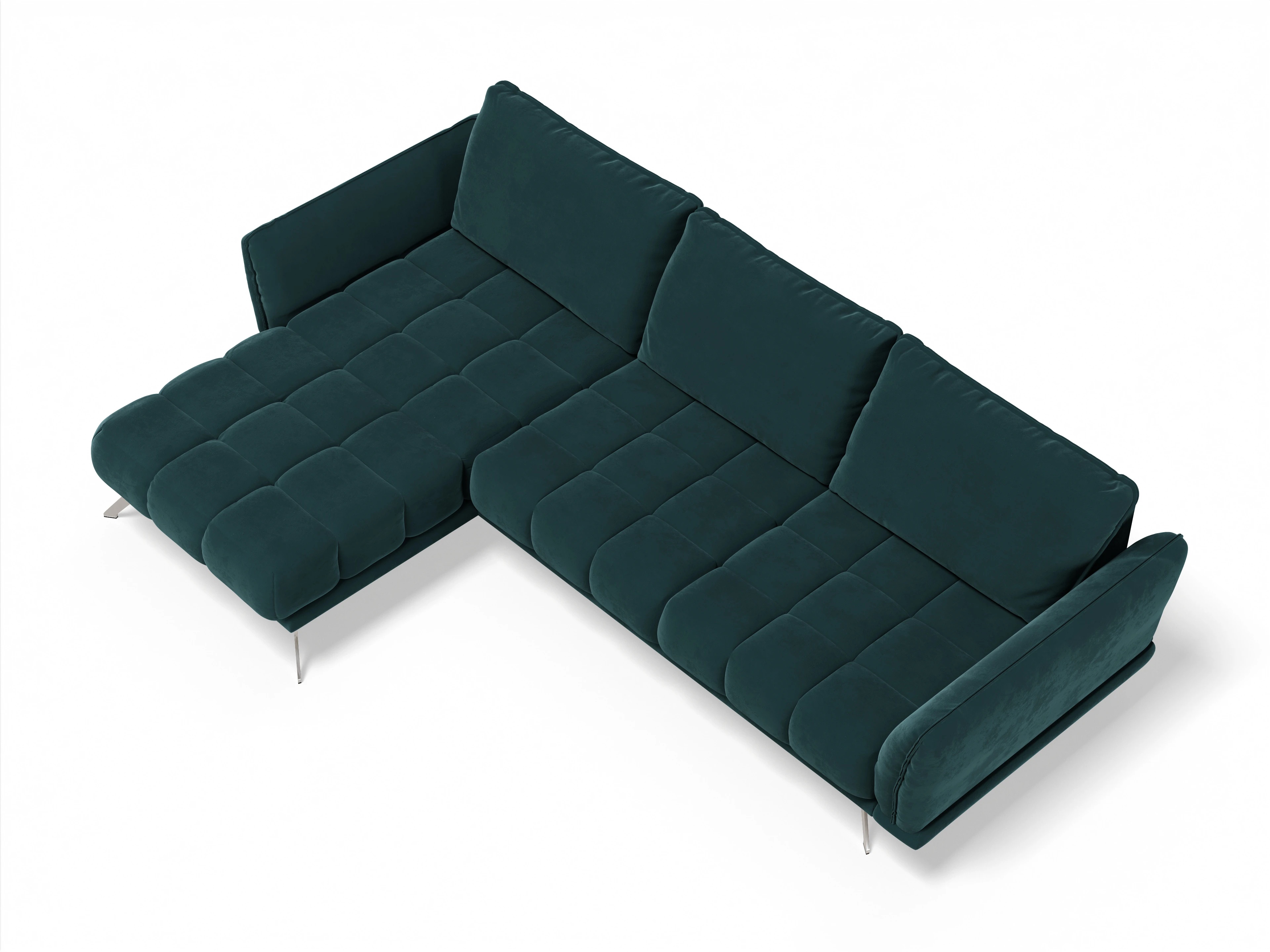 Ansicht des Produktes SC Smart 1065 Ecksofa links Abschluss offen in Stoff Blau