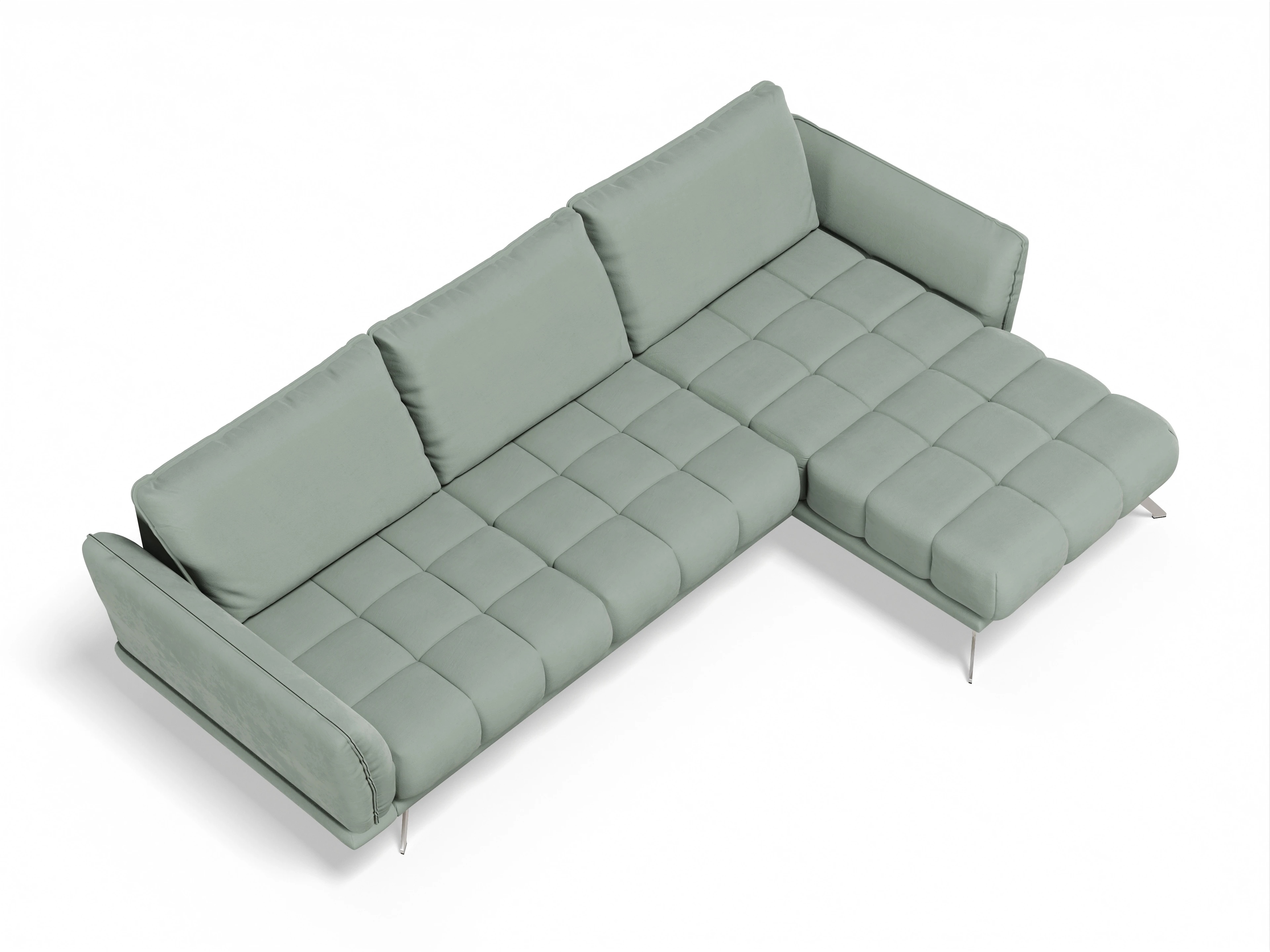 Ansicht des Produktes SC Smart 1065 Ecksofa rechts Abschluss offen in Stoff Grau