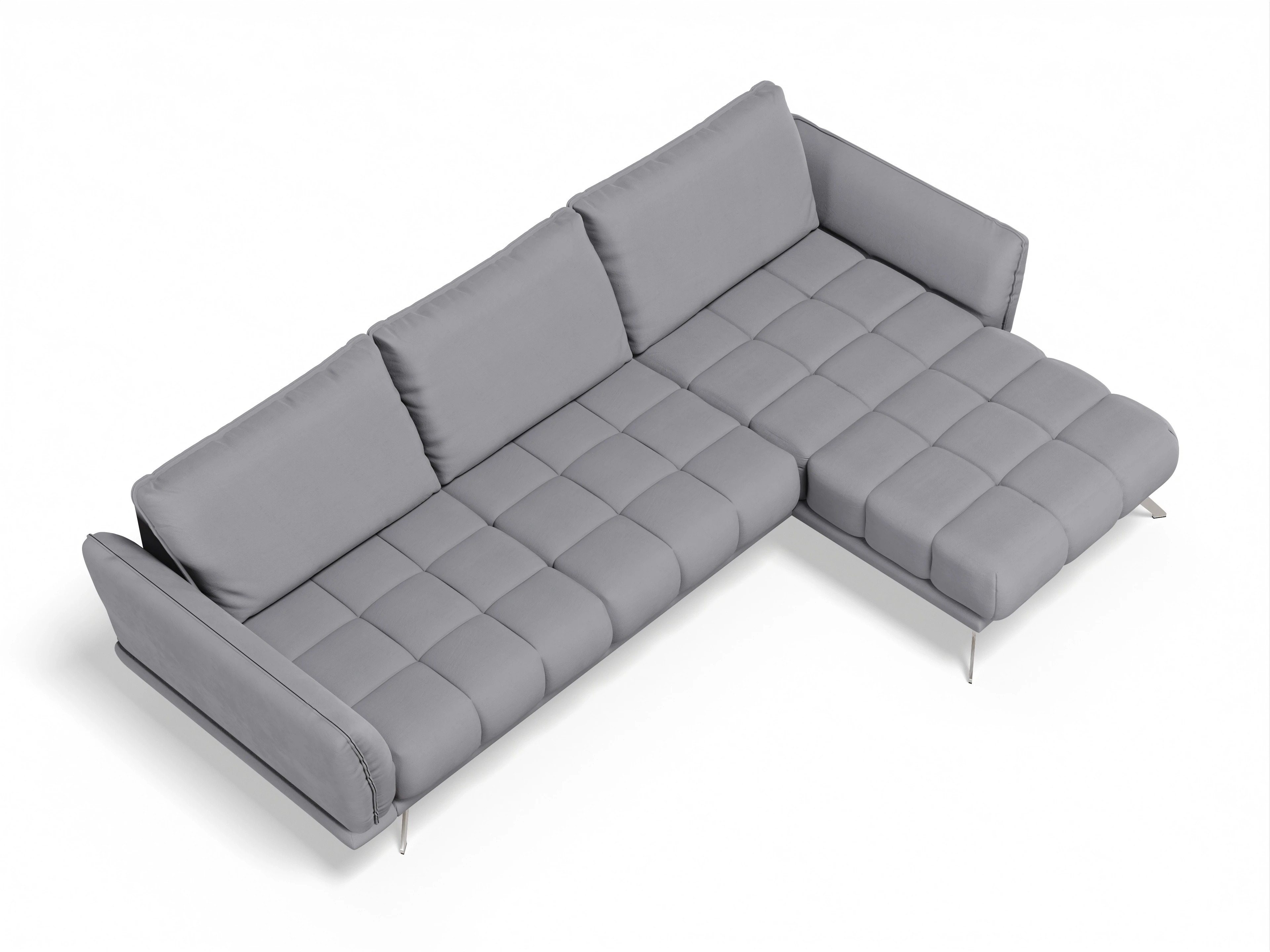 Ansicht des Produktes SC Smart 1065 Ecksofa rechts Abschluss offen in Stoff Grau