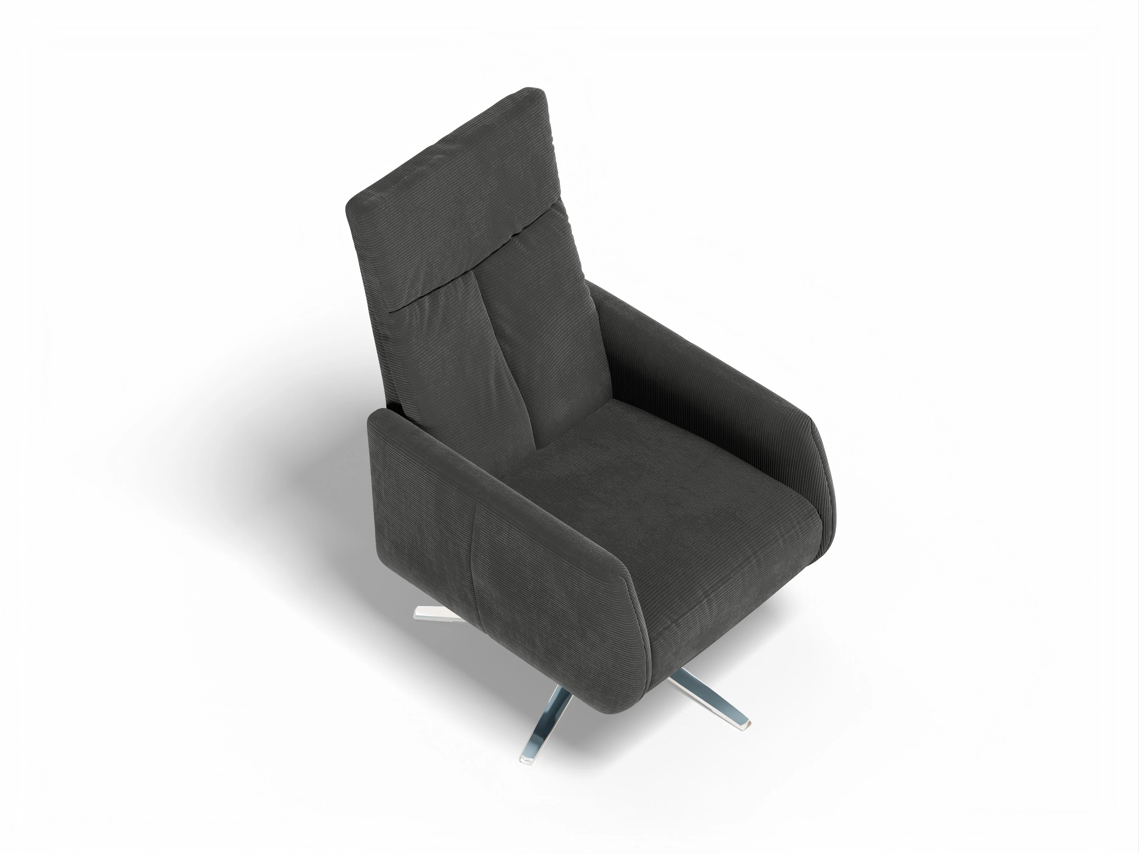 Relaxsessel Movie L Sitzhöhe 50cm Ansicht des Produktes Movie in Stoff Grau