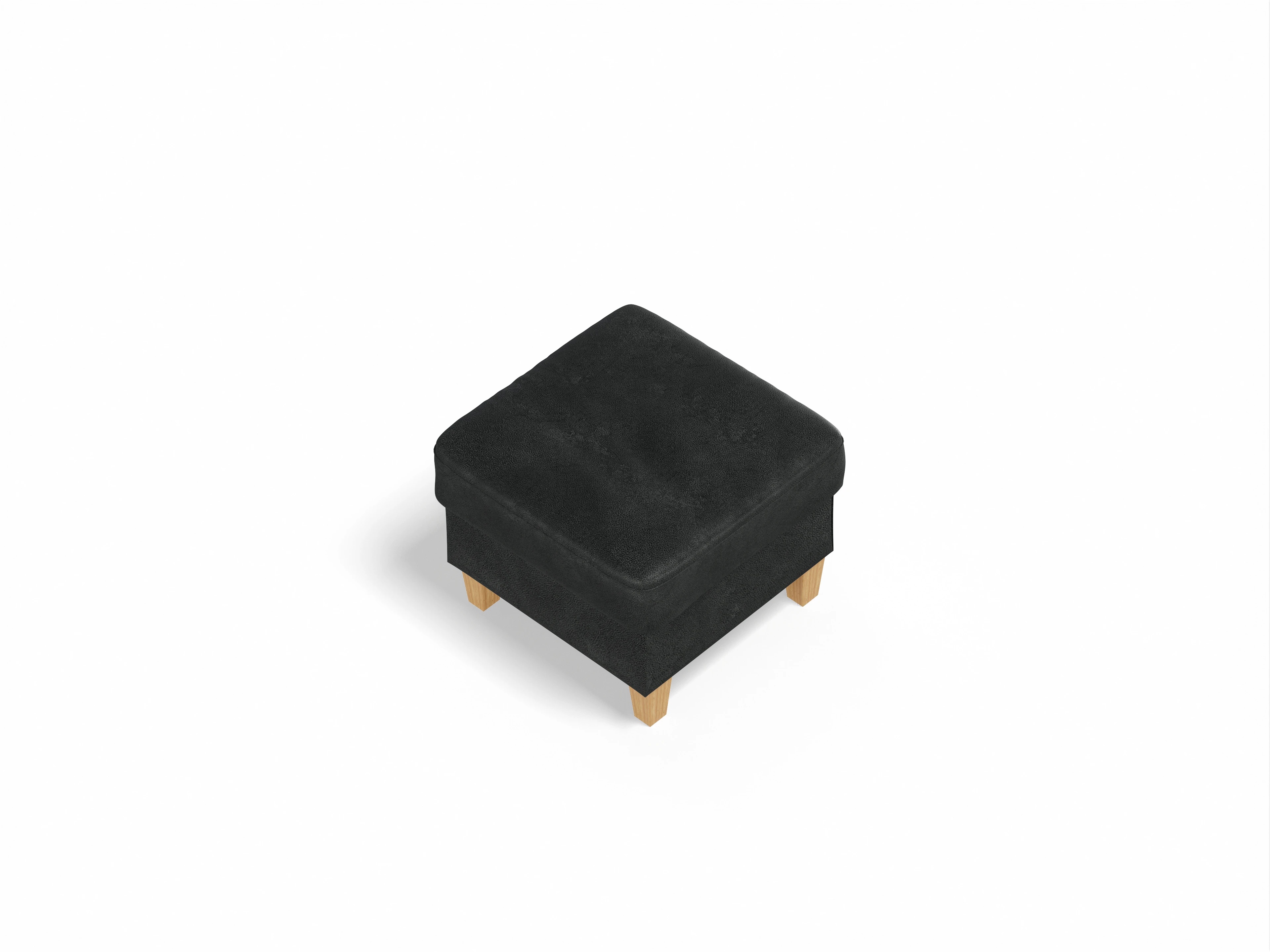 Ansicht des Produktes Warna Hocker in Stoff Grau