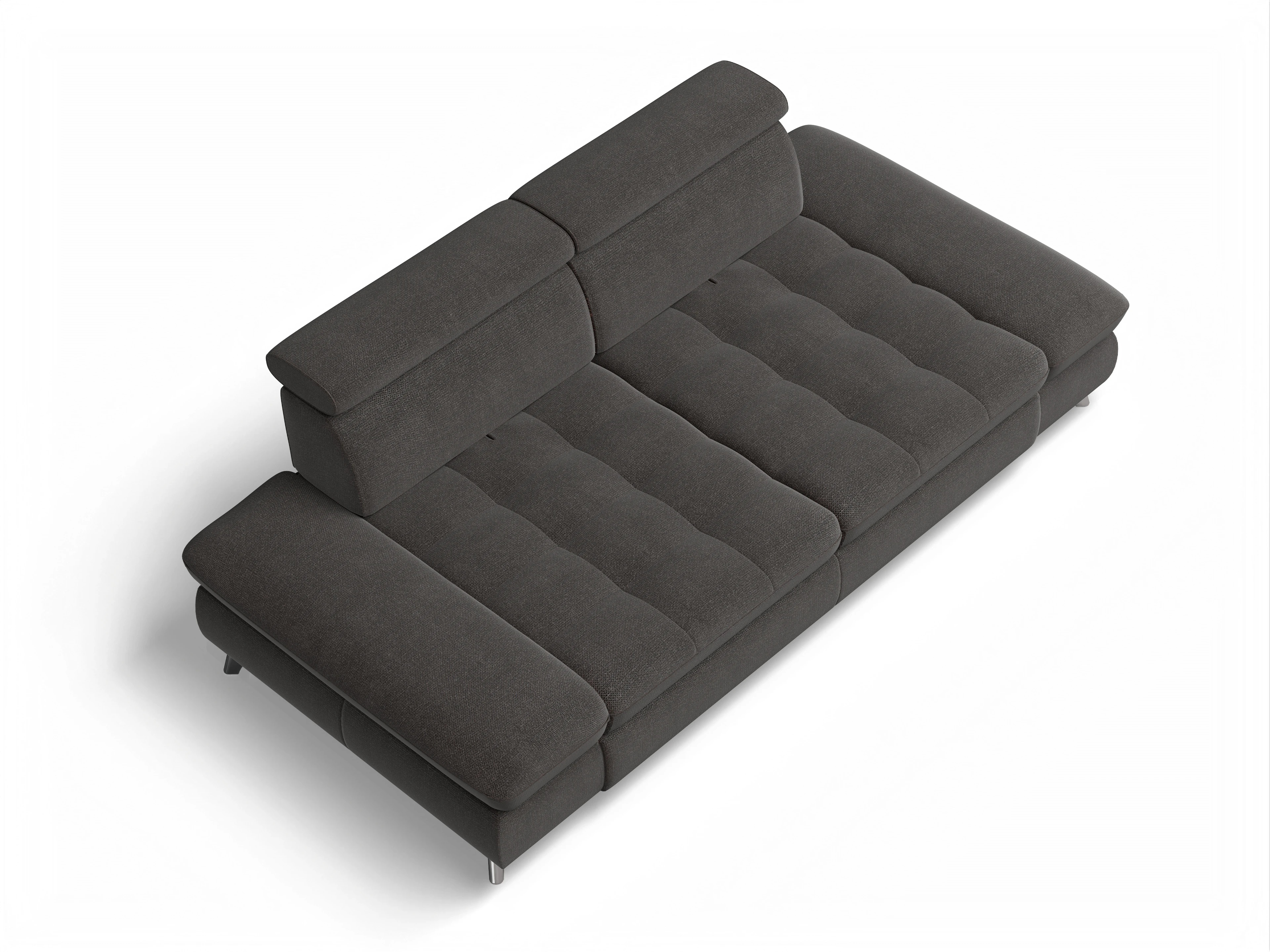 Ansicht des Produktes Memphis Stoff 2-Sitzer Sofa in Stoff Grau