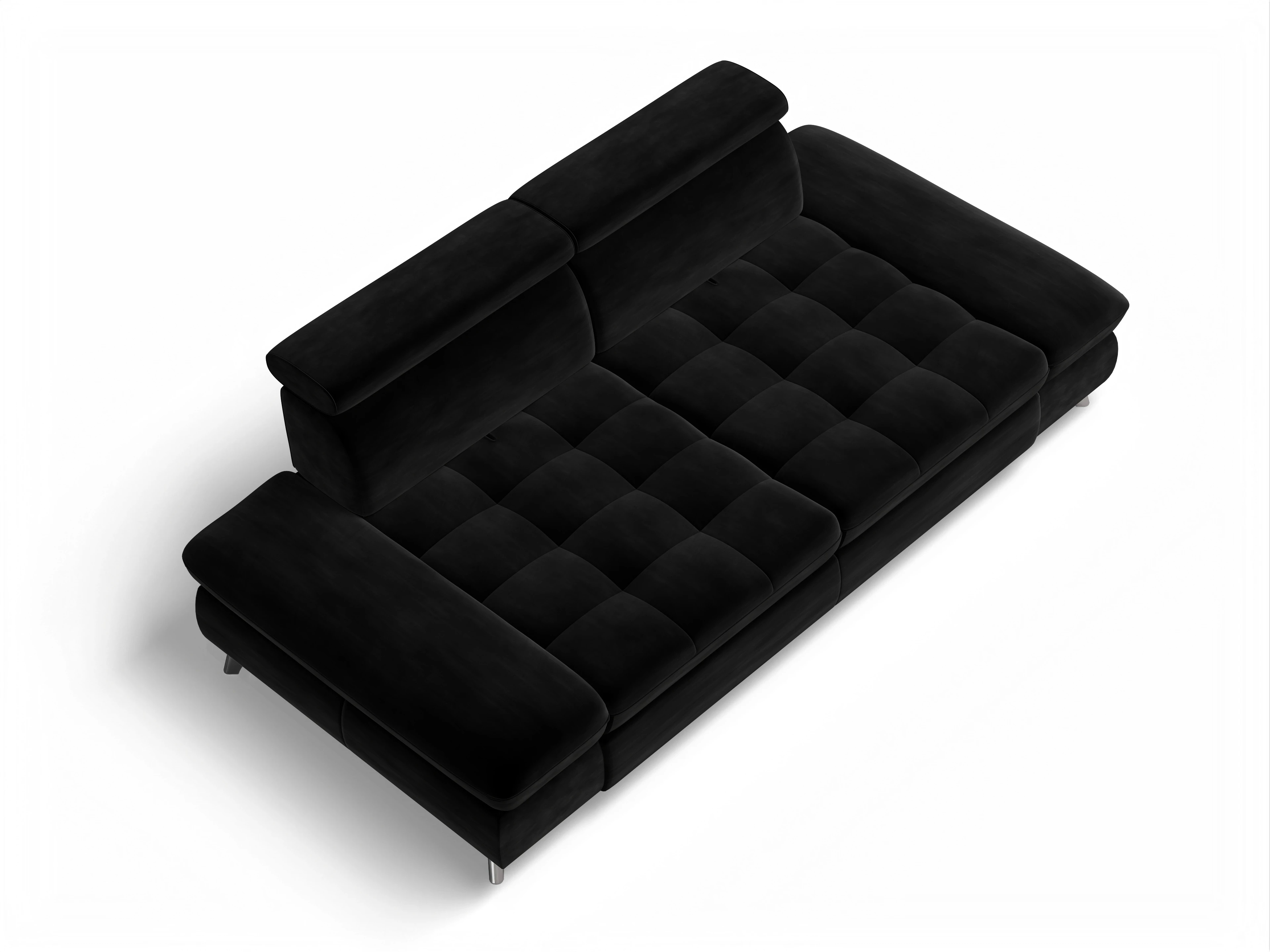 Ansicht des Produktes Memphis Stoff 2-Sitzer Sofa in Stoff Schwarz
