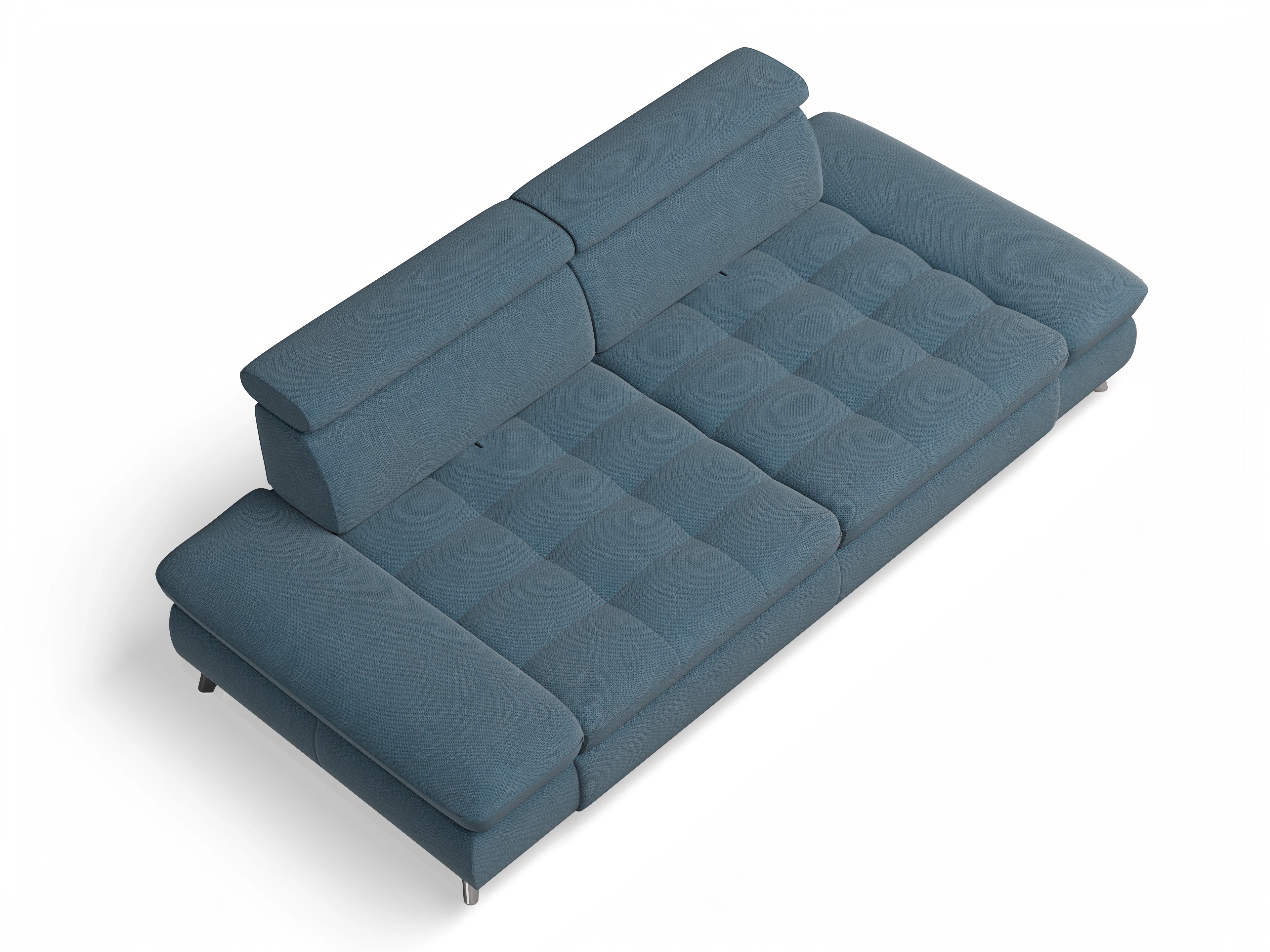 Ansicht des Produktes Memphis Stoff 3-Sitzer Sofa in Stoff Blau