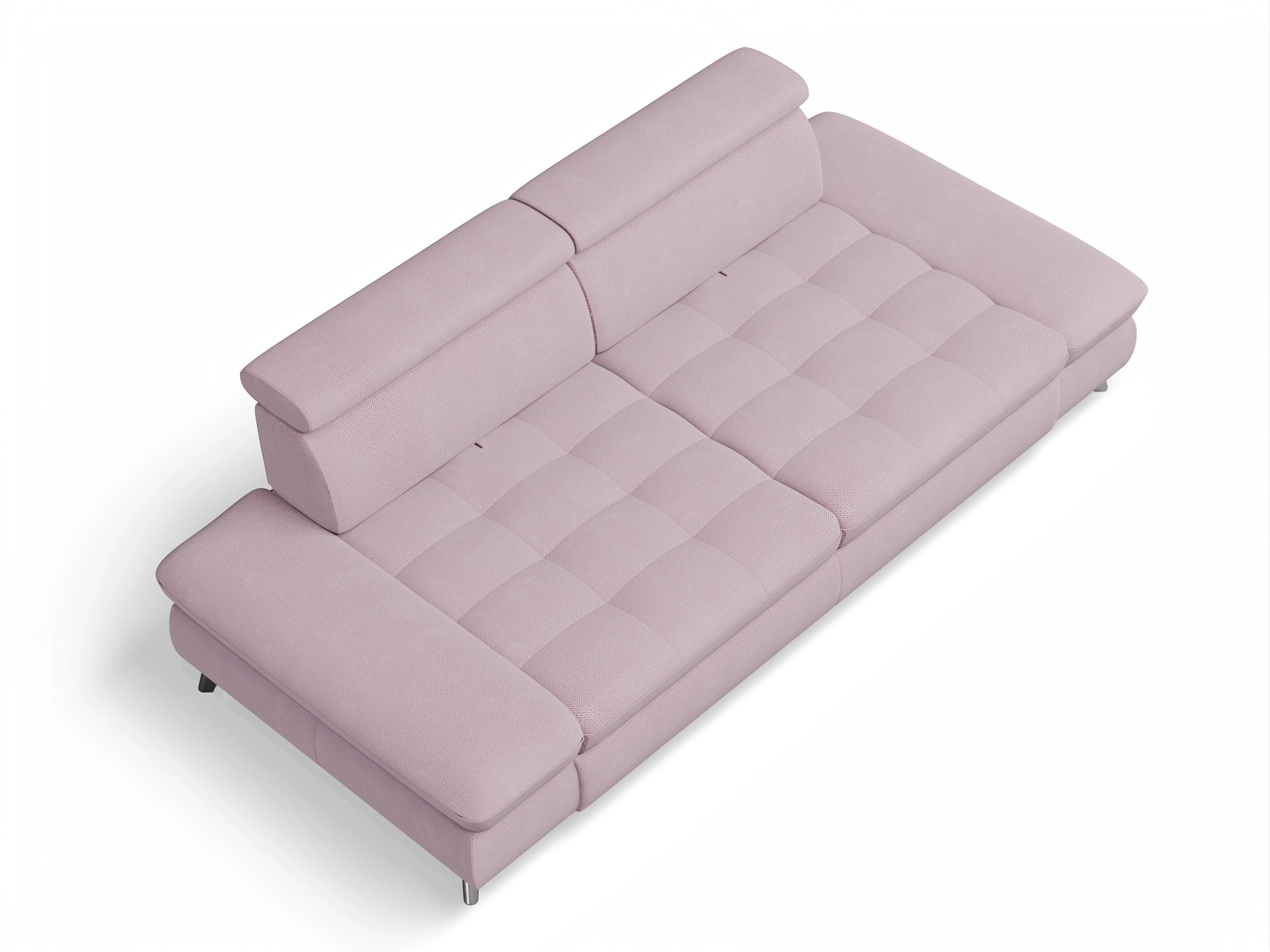 Ansicht des Produktes Memphis Stoff 3-Sitzer Sofa in Stoff Rosa
