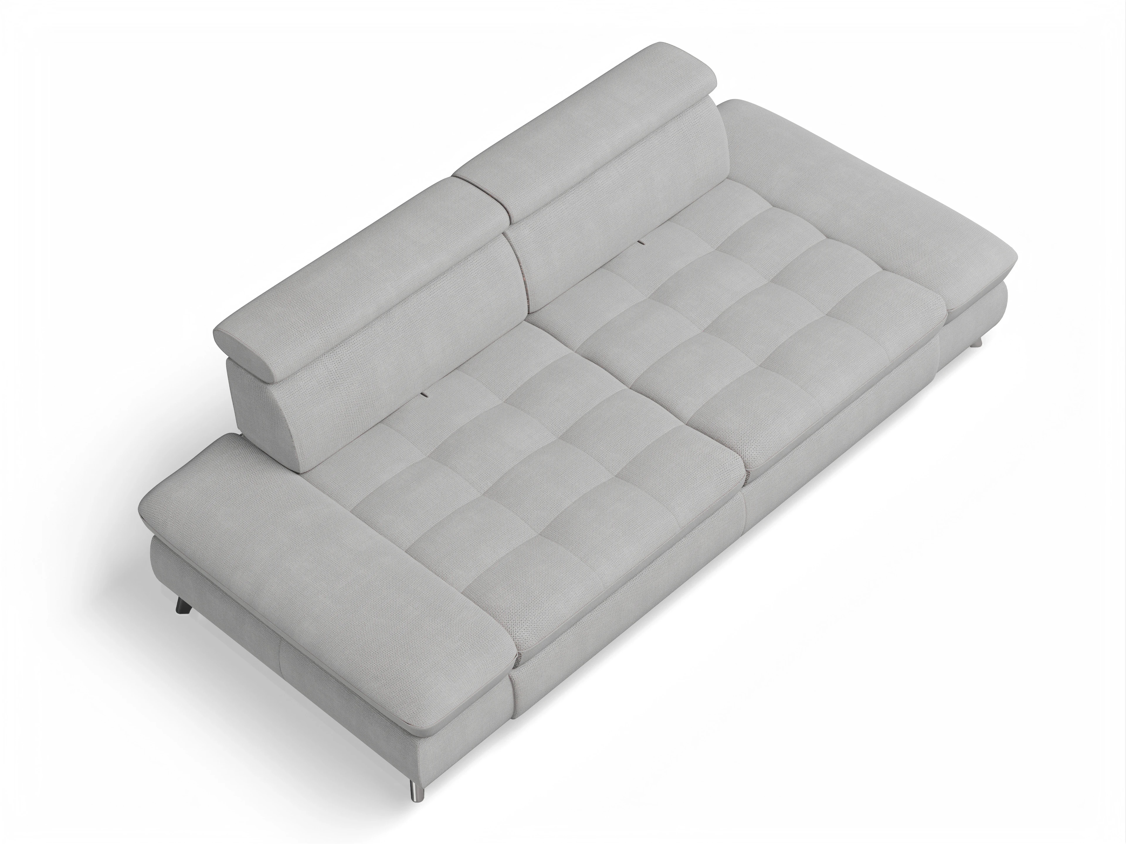 Ansicht des Produktes Memphis Stoff 3-Sitzer Sofa in Stoff Grau