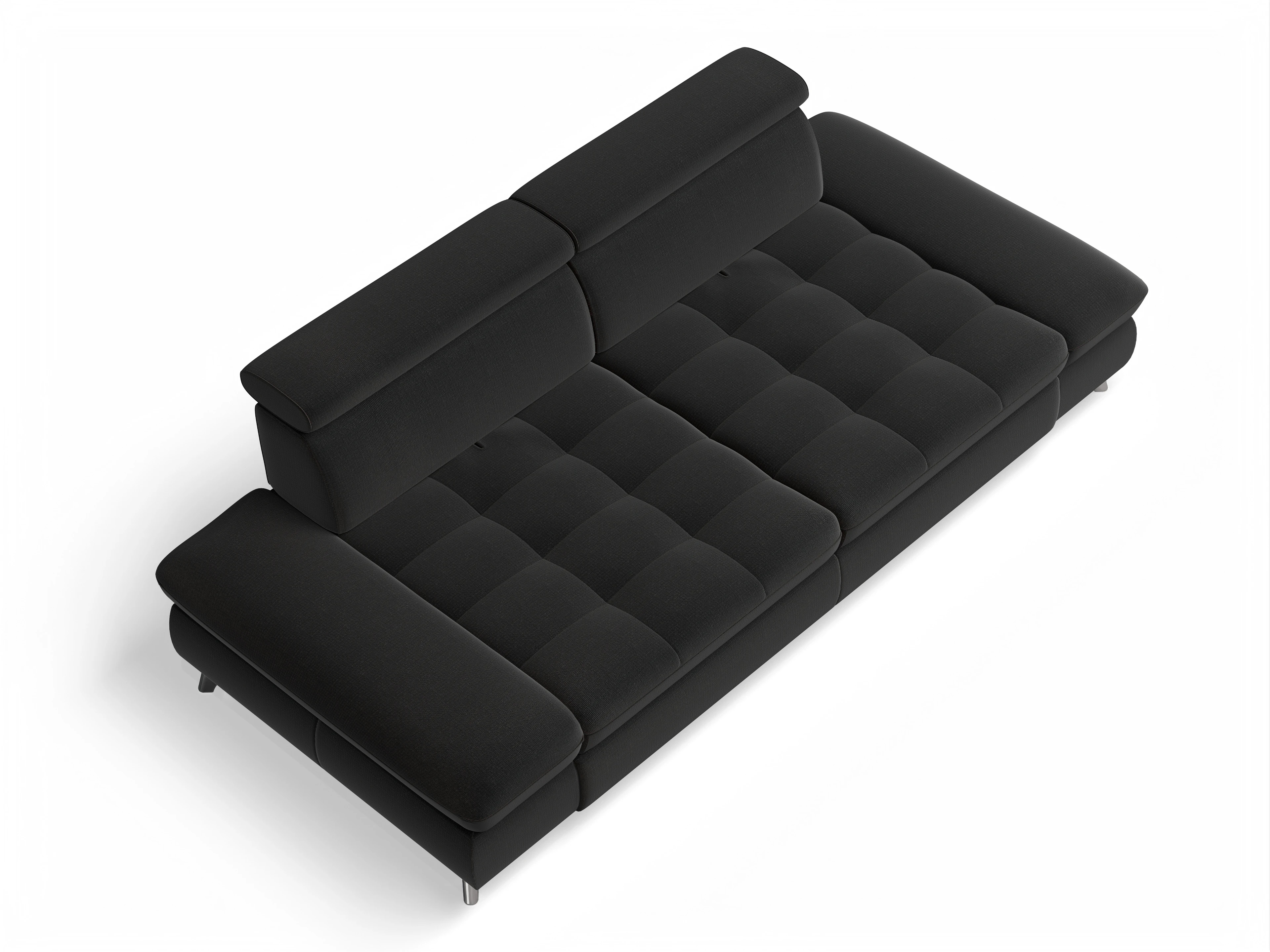 Ansicht des Produktes Memphis Stoff 3-Sitzer Sofa in Stoff Schwarz
