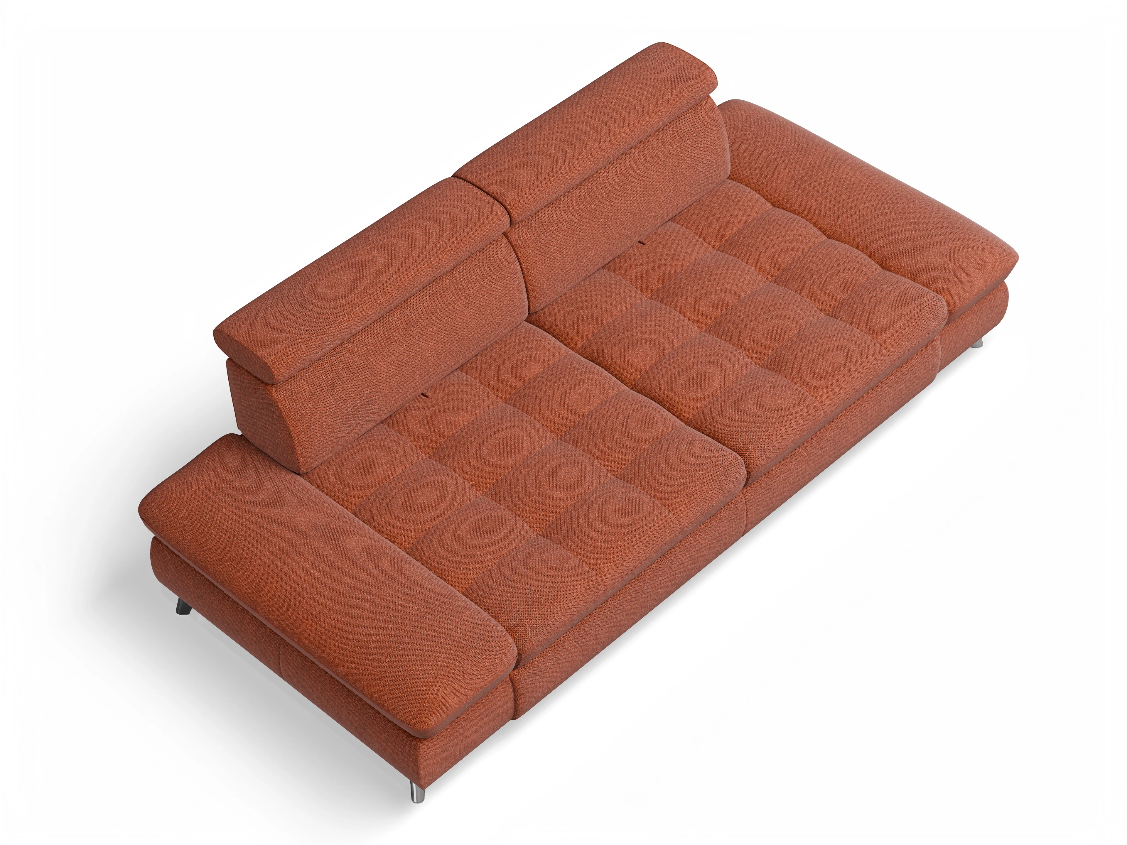 Ansicht des Produktes Memphis Stoff 3-Sitzer Sofa in Stoff Rot