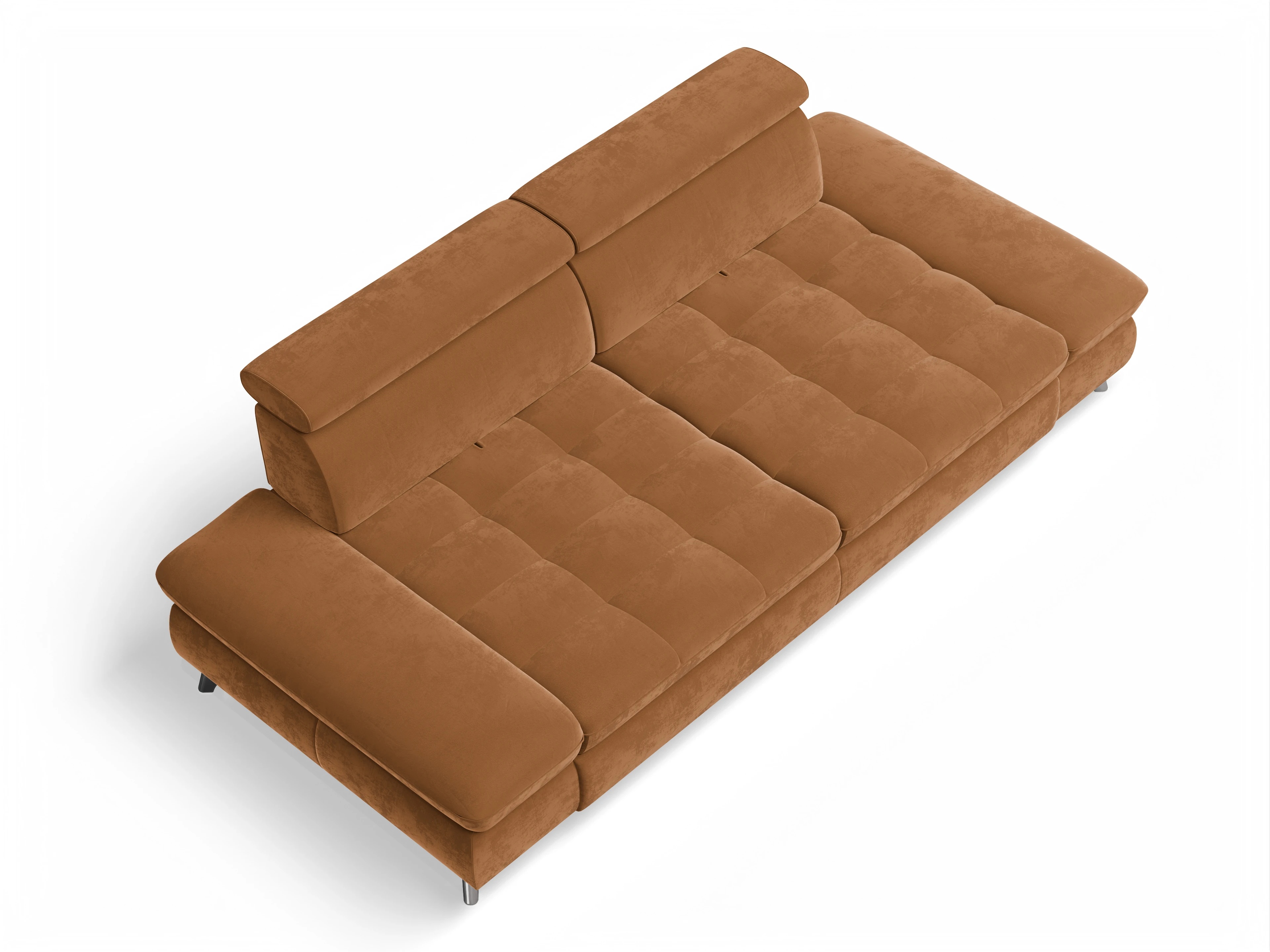 Ansicht des Produktes Memphis Stoff 3-Sitzer Sofa in Stoff Gelb