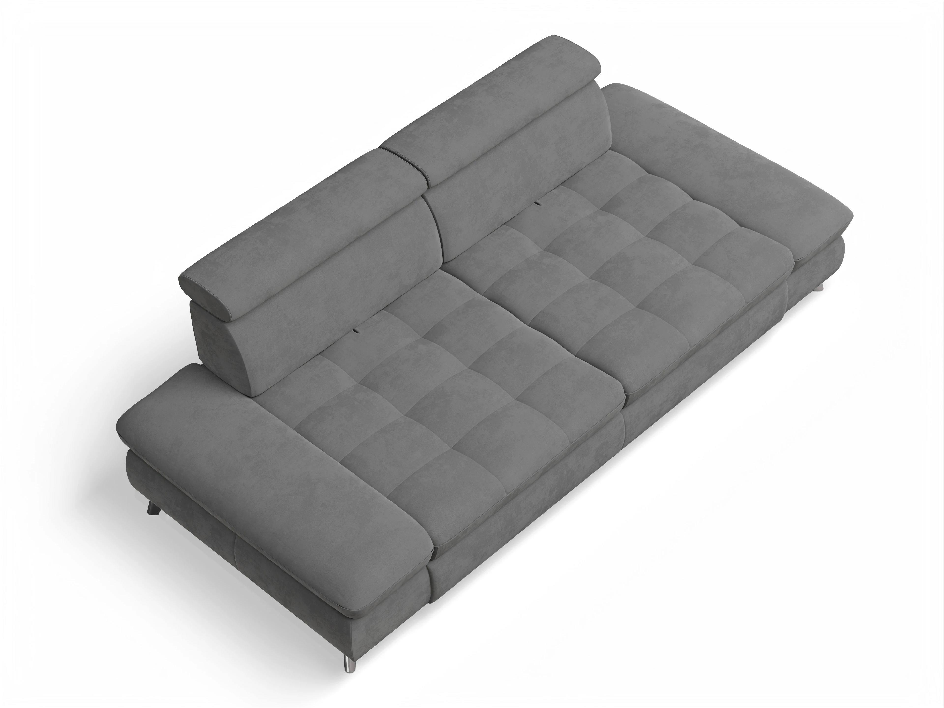 Ansicht des Produktes Memphis Stoff 3-Sitzer Sofa in Stoff Grau