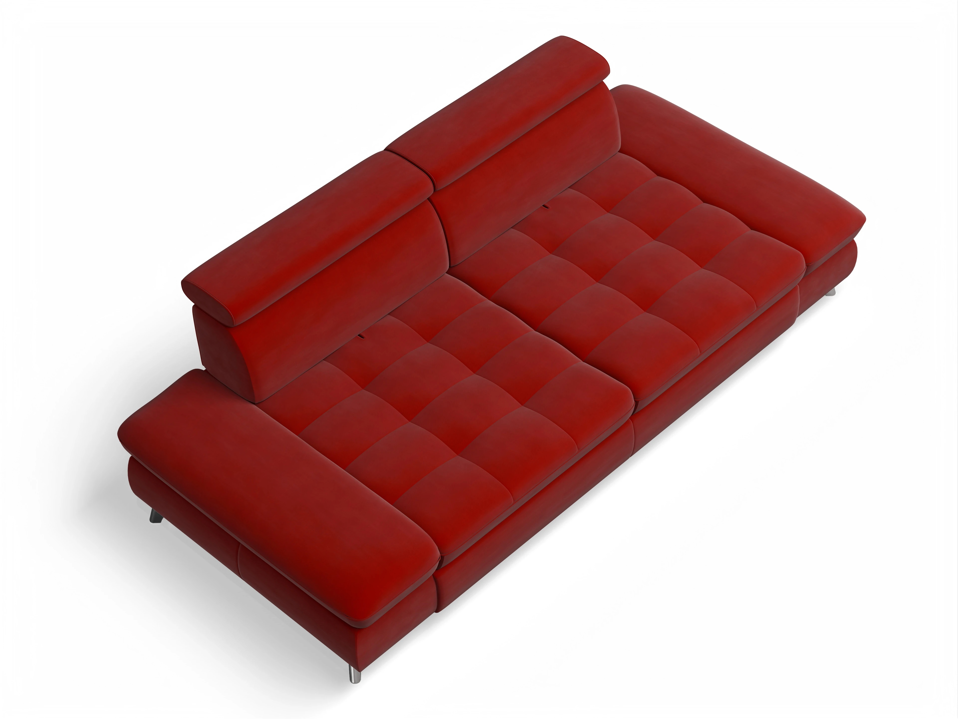 Ansicht des Produktes Memphis Stoff 3-Sitzer Sofa in Stoff Rot
