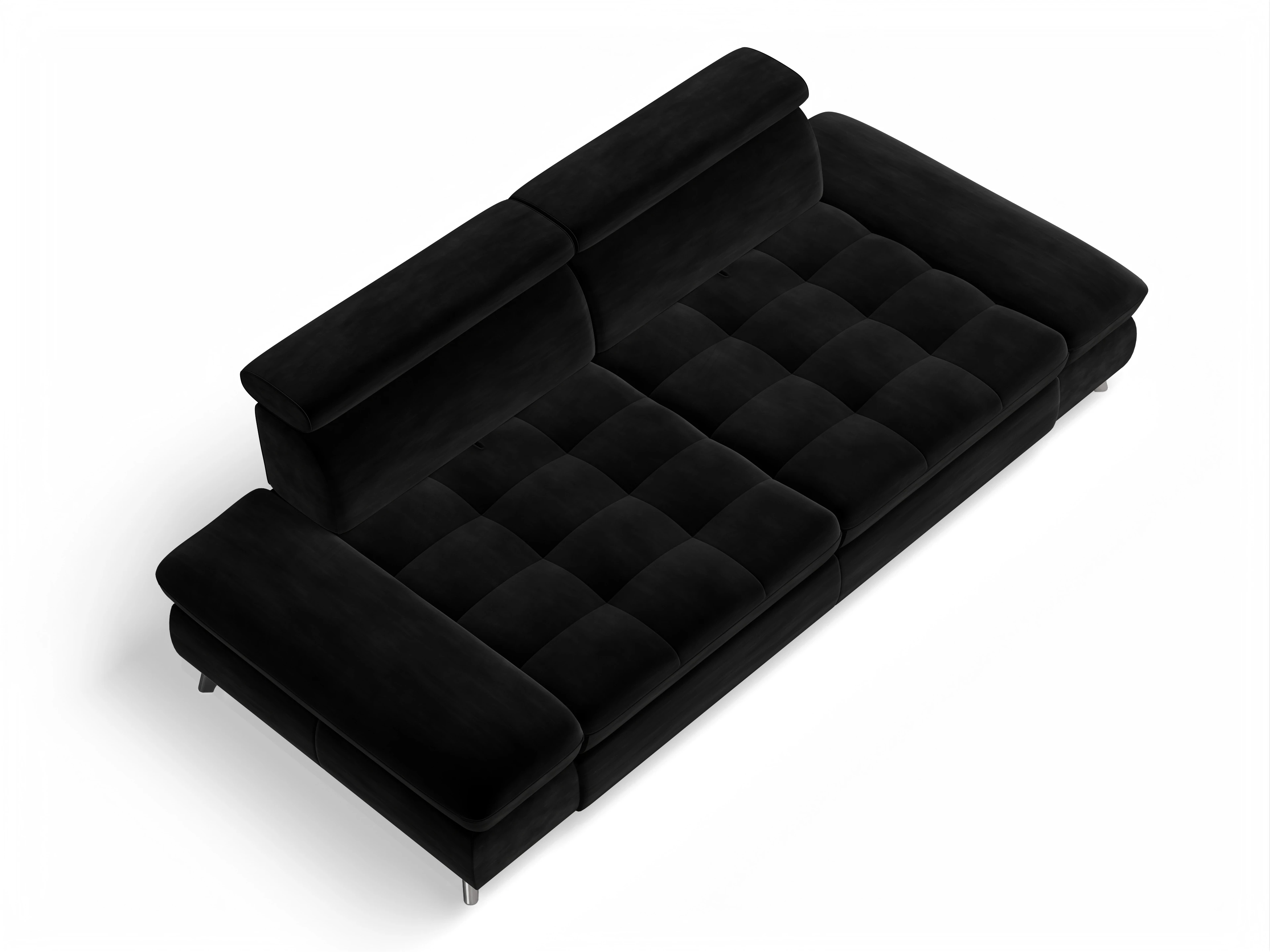 Ansicht des Produktes Memphis Stoff 3-Sitzer Sofa in Stoff Schwarz