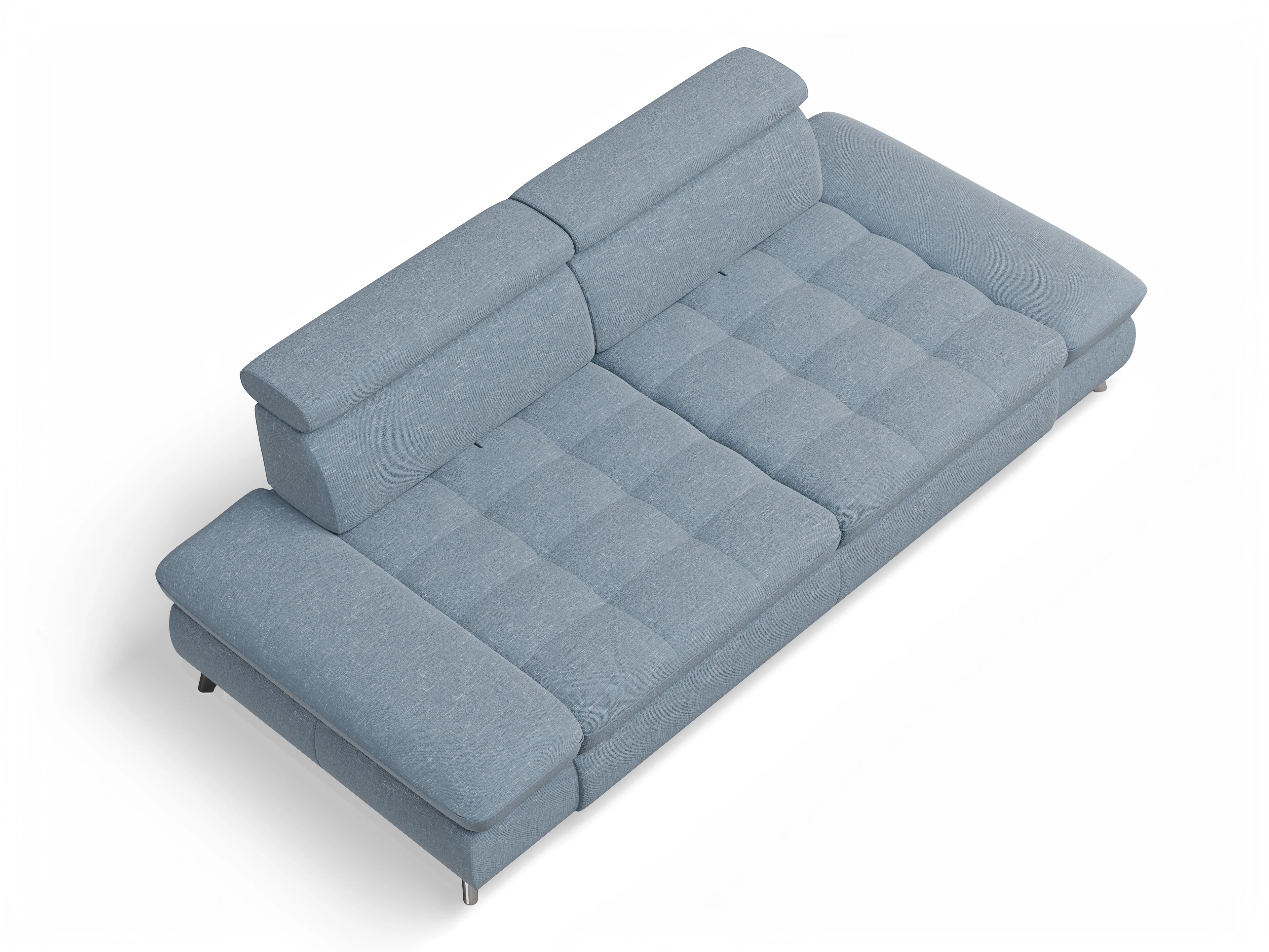 Ansicht des Produktes Memphis Stoff 3-Sitzer Sofa in Stoff Blau