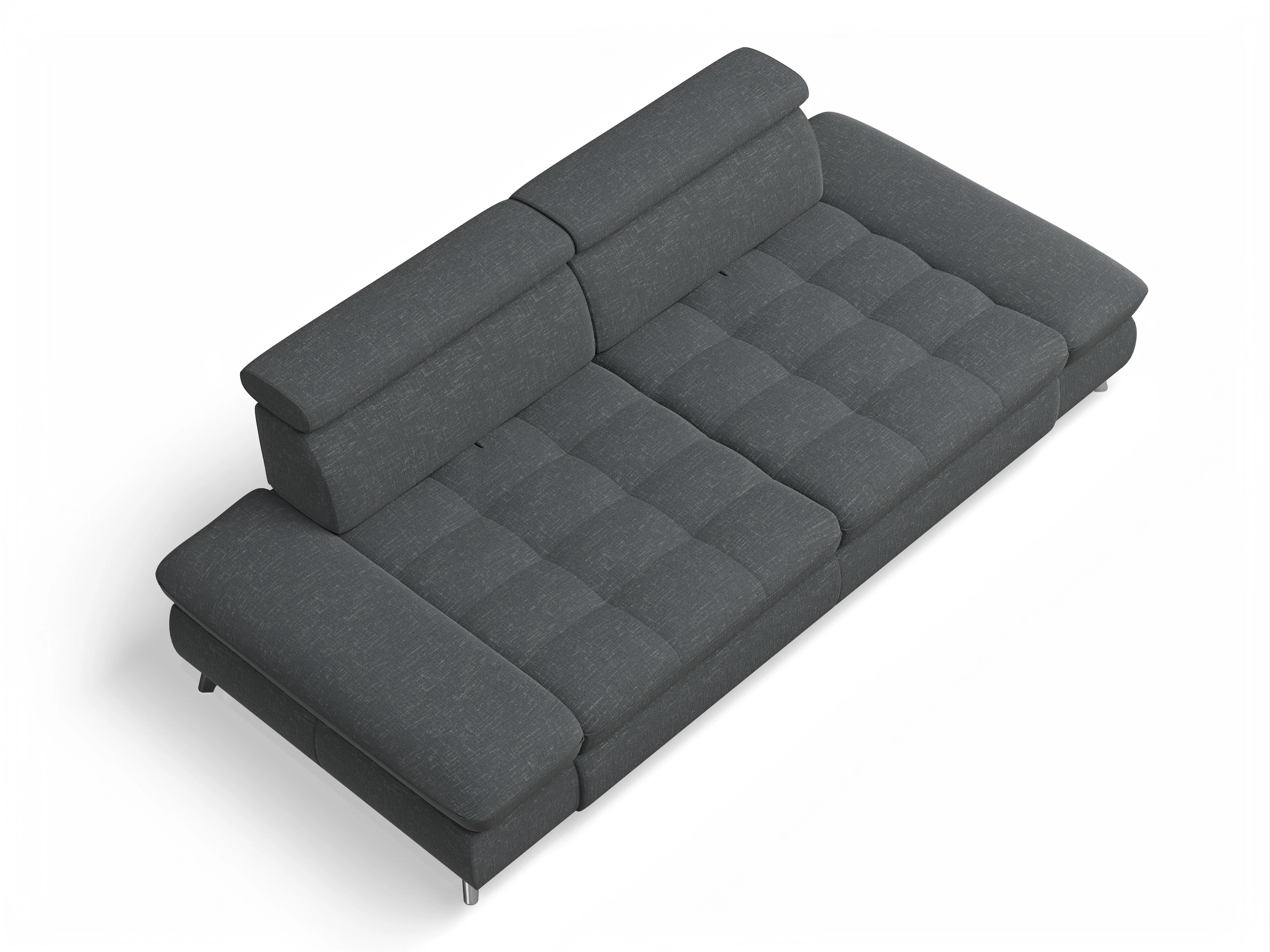 Ansicht des Produktes Memphis Stoff 3-Sitzer Sofa in Stoff Grau