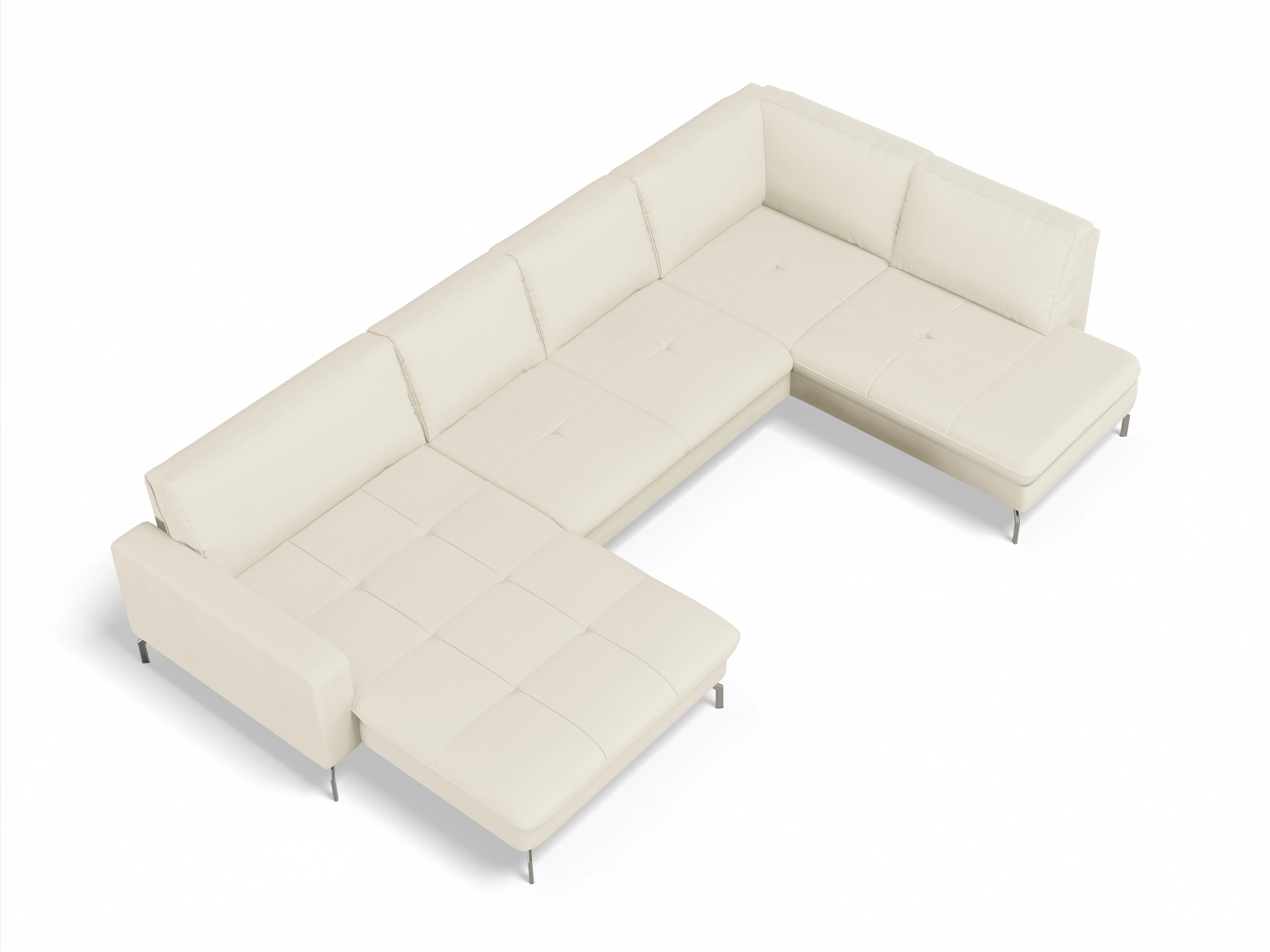 Sitz Concept smart 1075 CanapéXL Medium SE1,5Aho L Ansicht des Produktes SC Smart 1075 Wohnlandschaft offen beidseitig in Stoff Beige