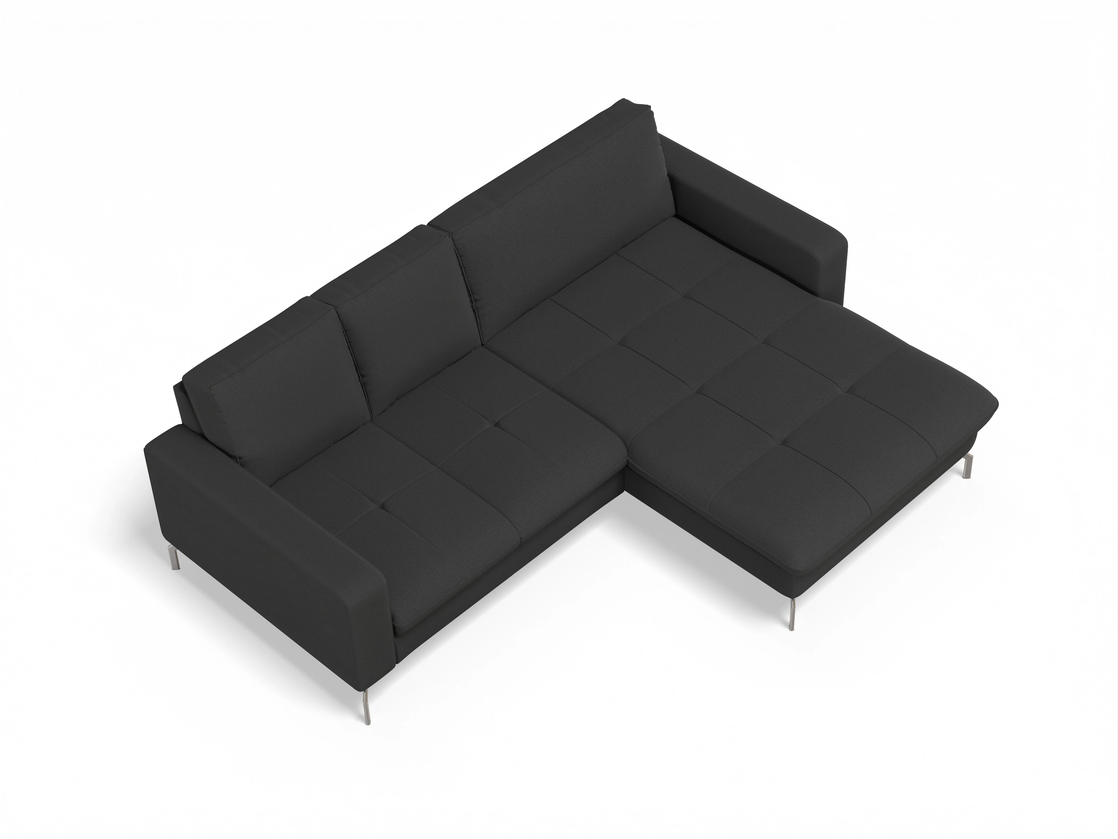 Ansicht des Produktes SC Smart 1075 Ecksofa rechts Abschluss offen in Stoff Grau