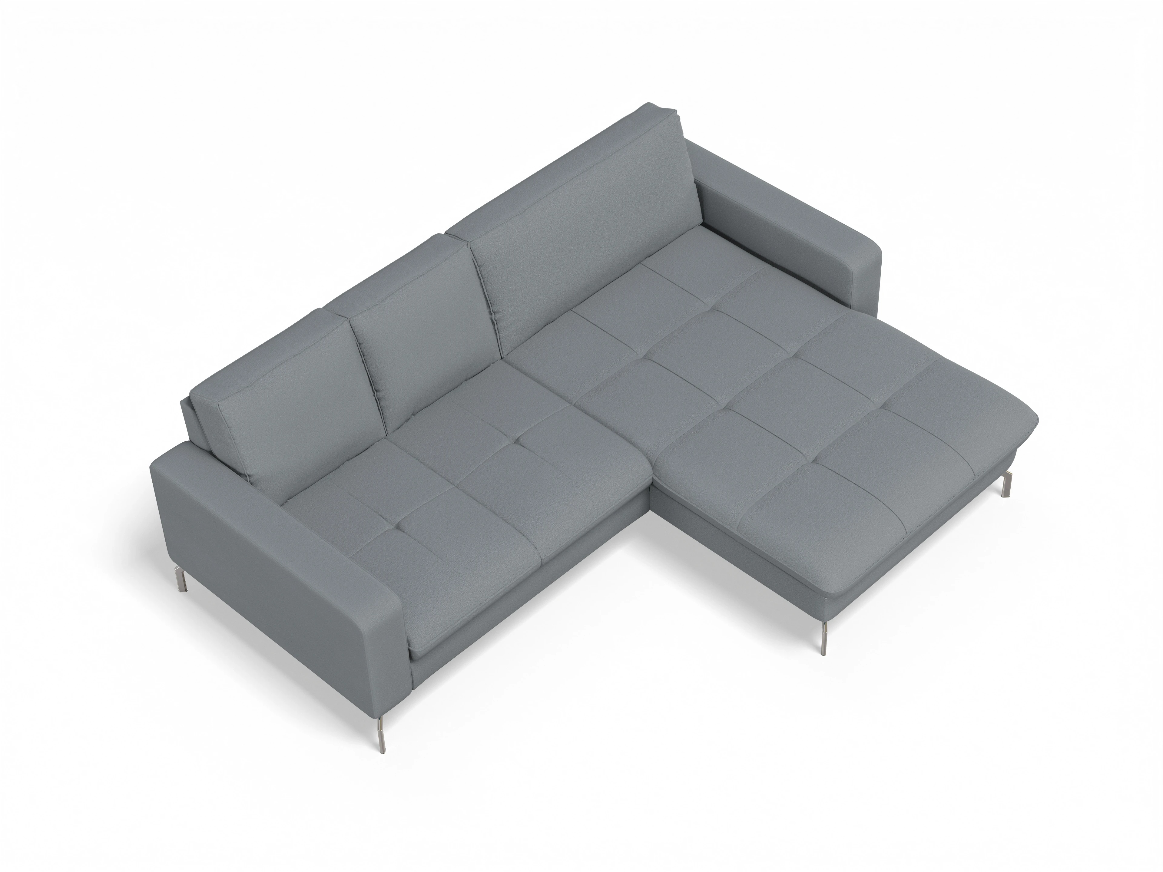 Ansicht des Produktes SC Smart 1075 Ecksofa rechts Abschluss offen in Stoff Grau