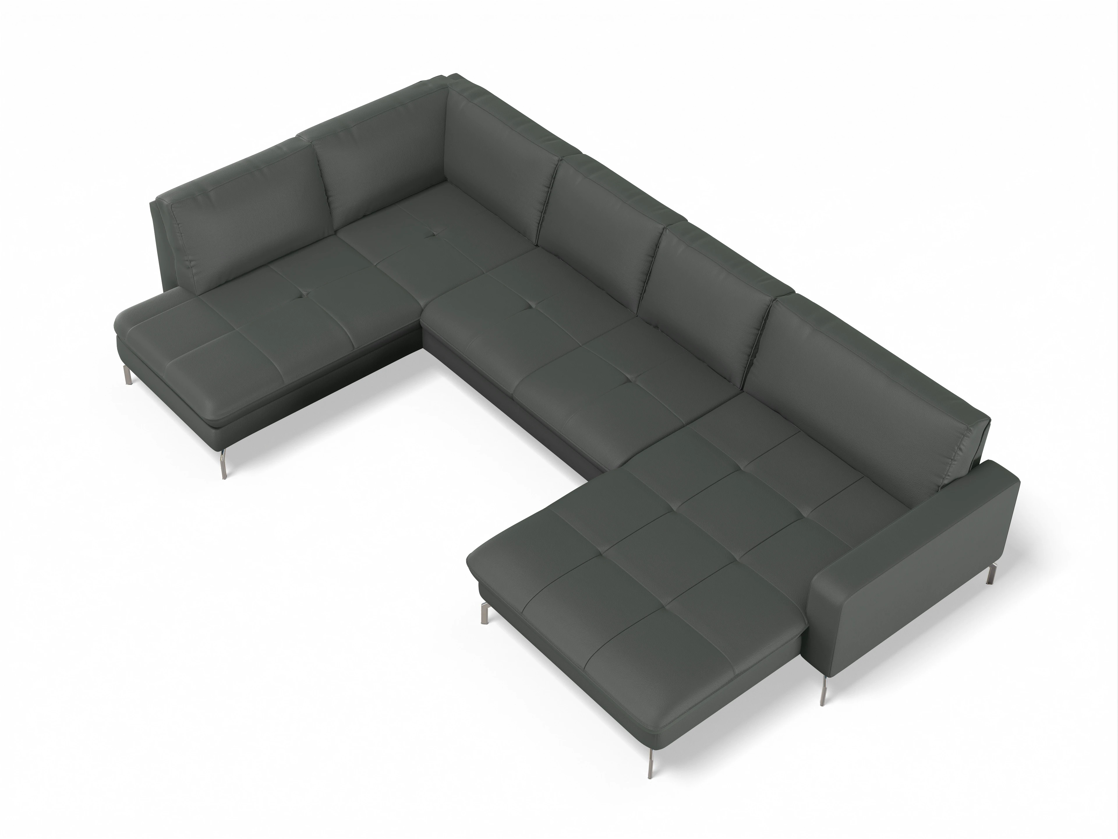 Ansicht des Produktes SC Smart 1075 Wohnlandschaft offen beidseitig in Stoff Grau