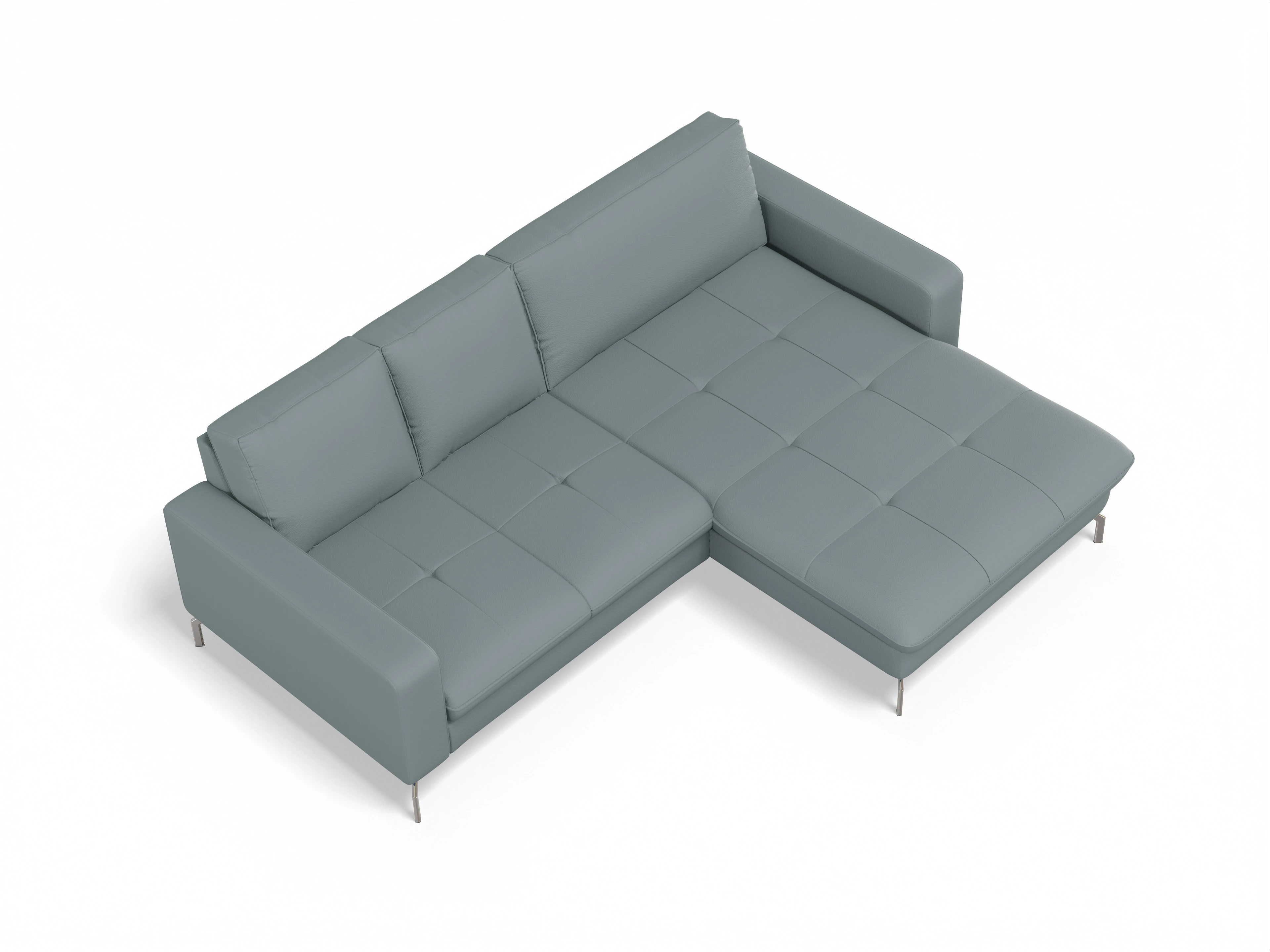 Ansicht des Produktes SC Smart 1075 Ecksofa rechts Abschluss offen in Stoff Grau