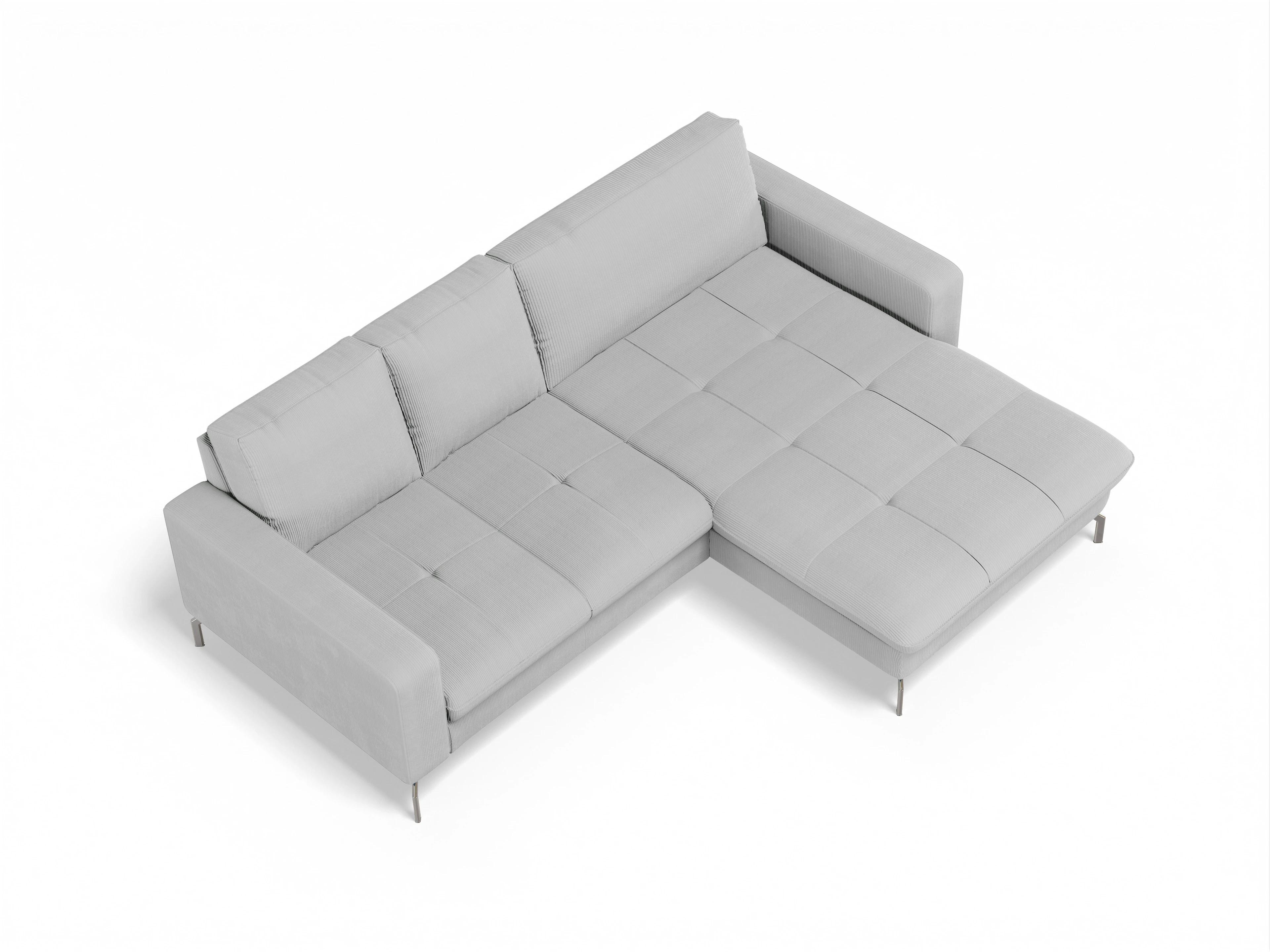 Ansicht des Produktes SC Smart 1075 Ecksofa rechts Abschluss offen in Stoff Beige