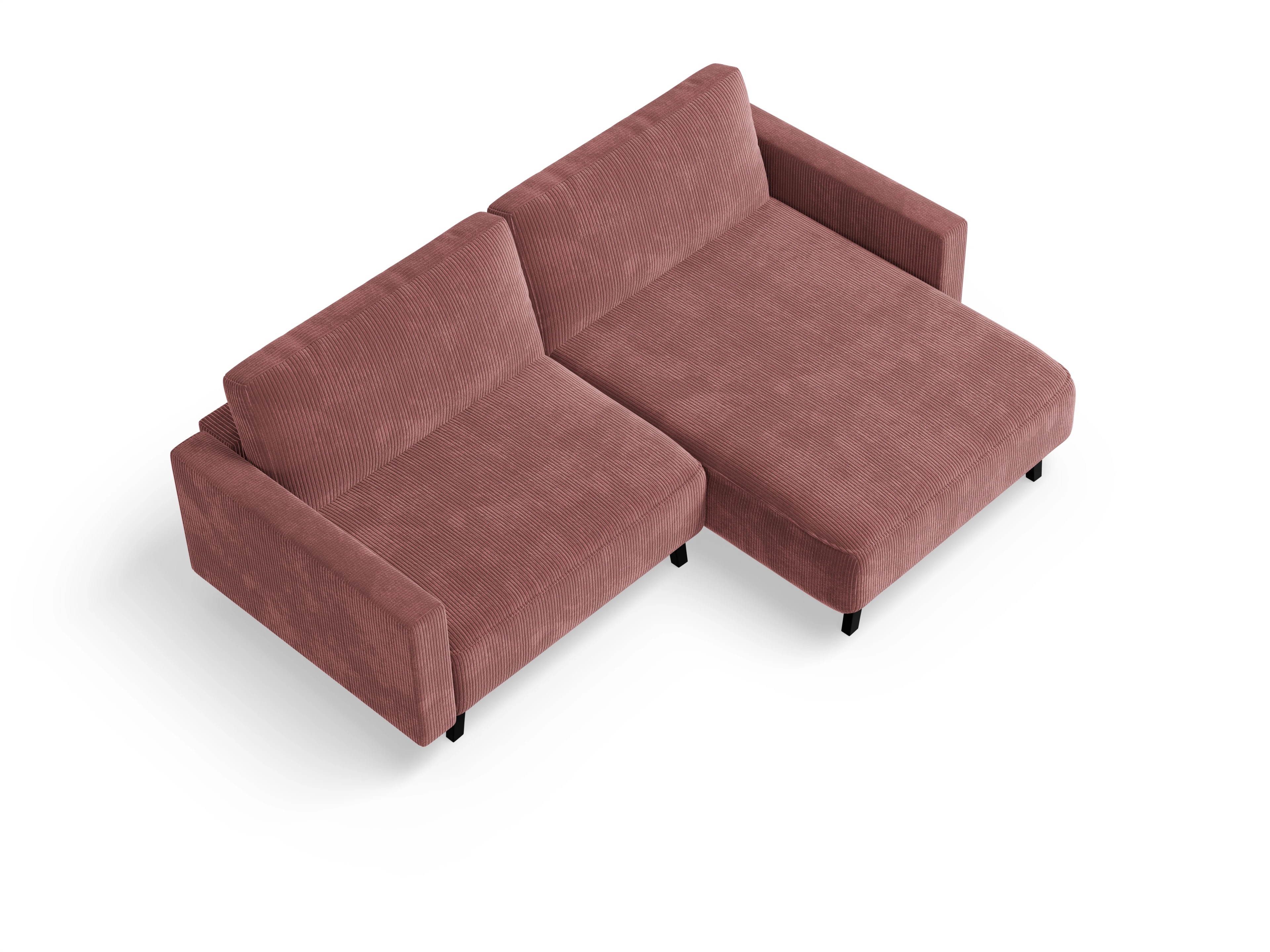 Schlafsofa Hagen Ecksofa rechts Armlehne 2 ca 13cm Ansicht des Produktes Hagen in Stoff Rosa