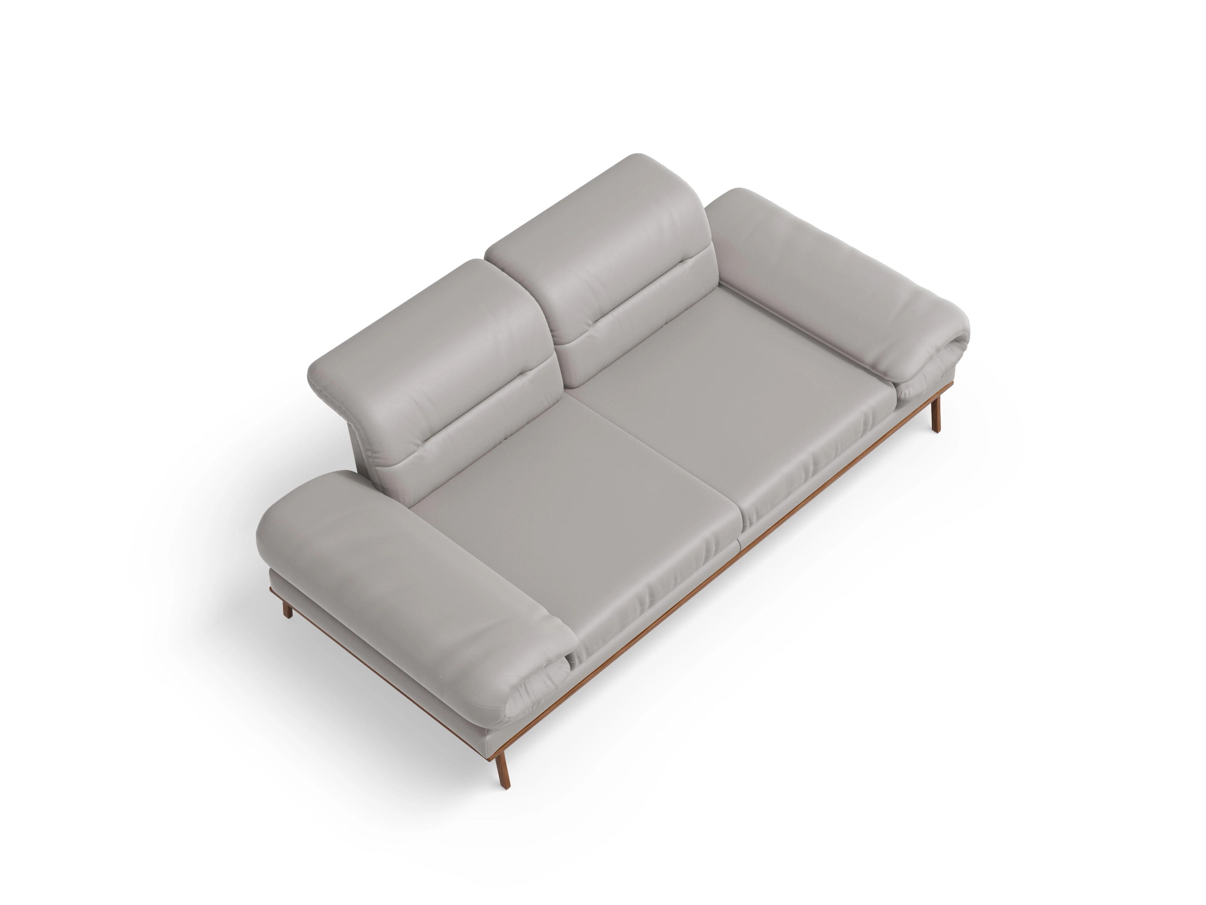 San Marino 2-Sitzer Sofa Ansicht des Produktes San Marino 2-Sitzer Sofa in Leder Grau