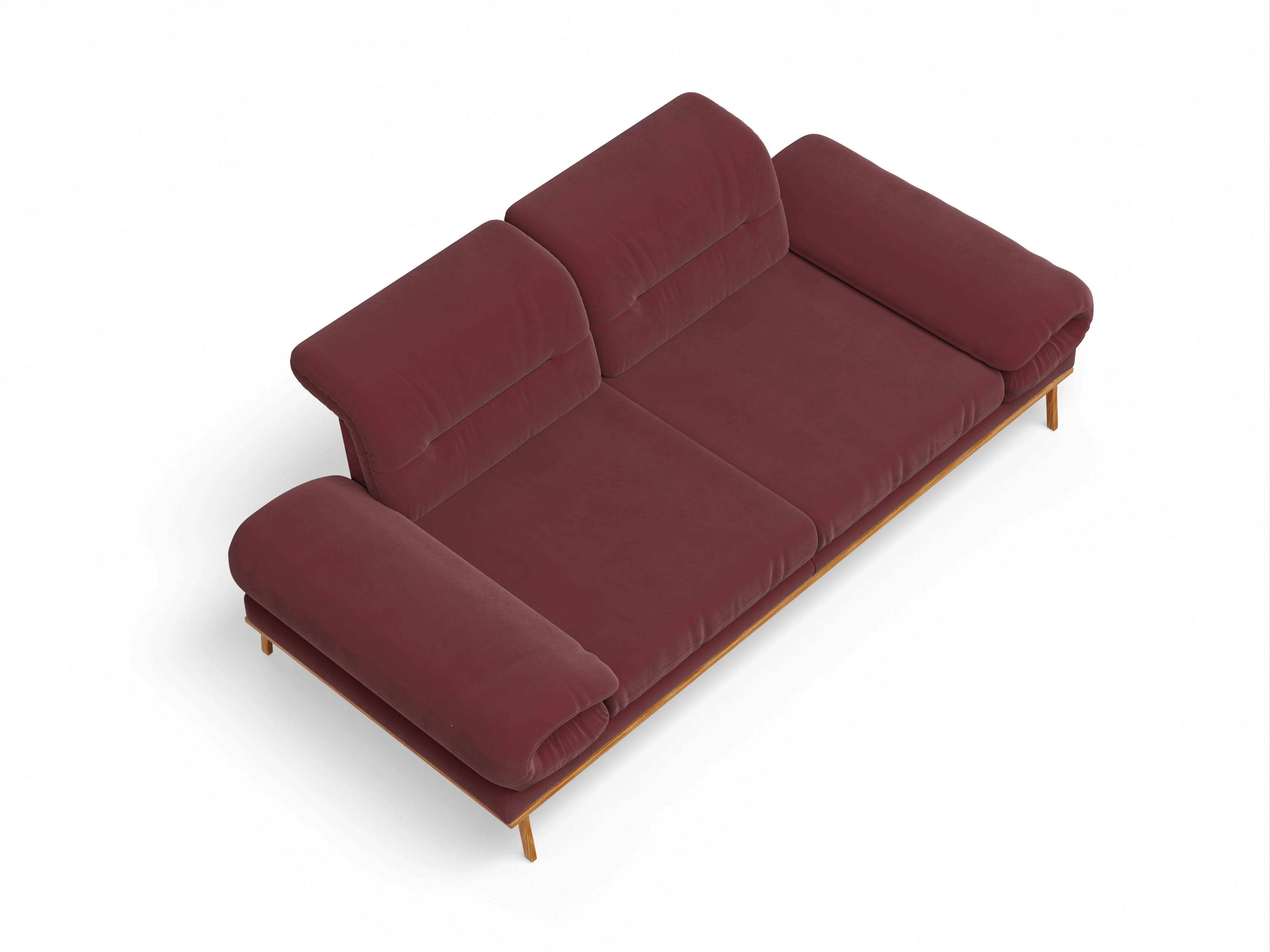 Ansicht des Produktes San Marino 2-Sitzer Sofa in Stoff Rot