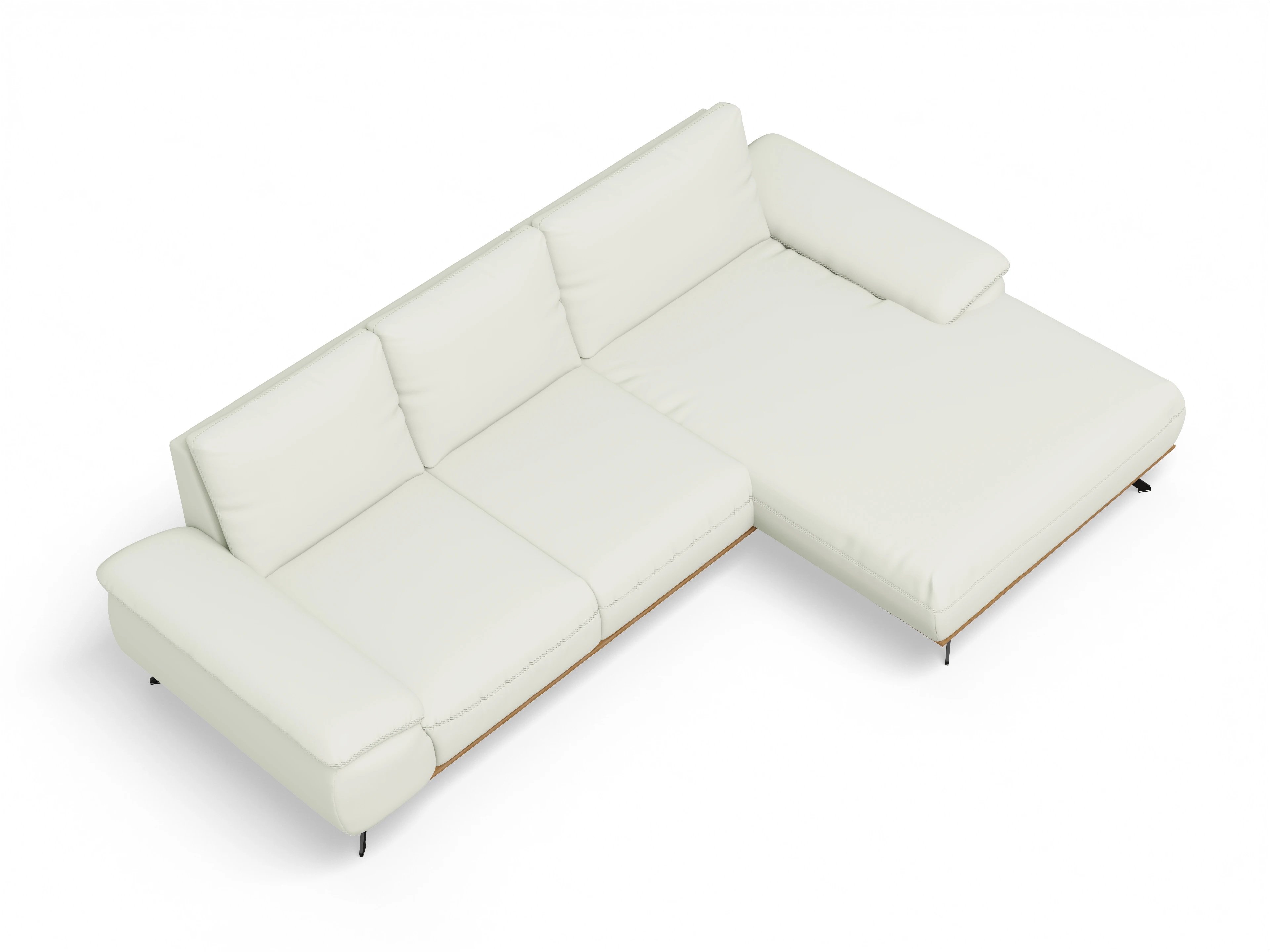 Sitz Concept Family 1029 Can Medium R Ansicht des Produktes SC Family 1029 Ecksofa rechts Abschluss offen in Stoff Beige