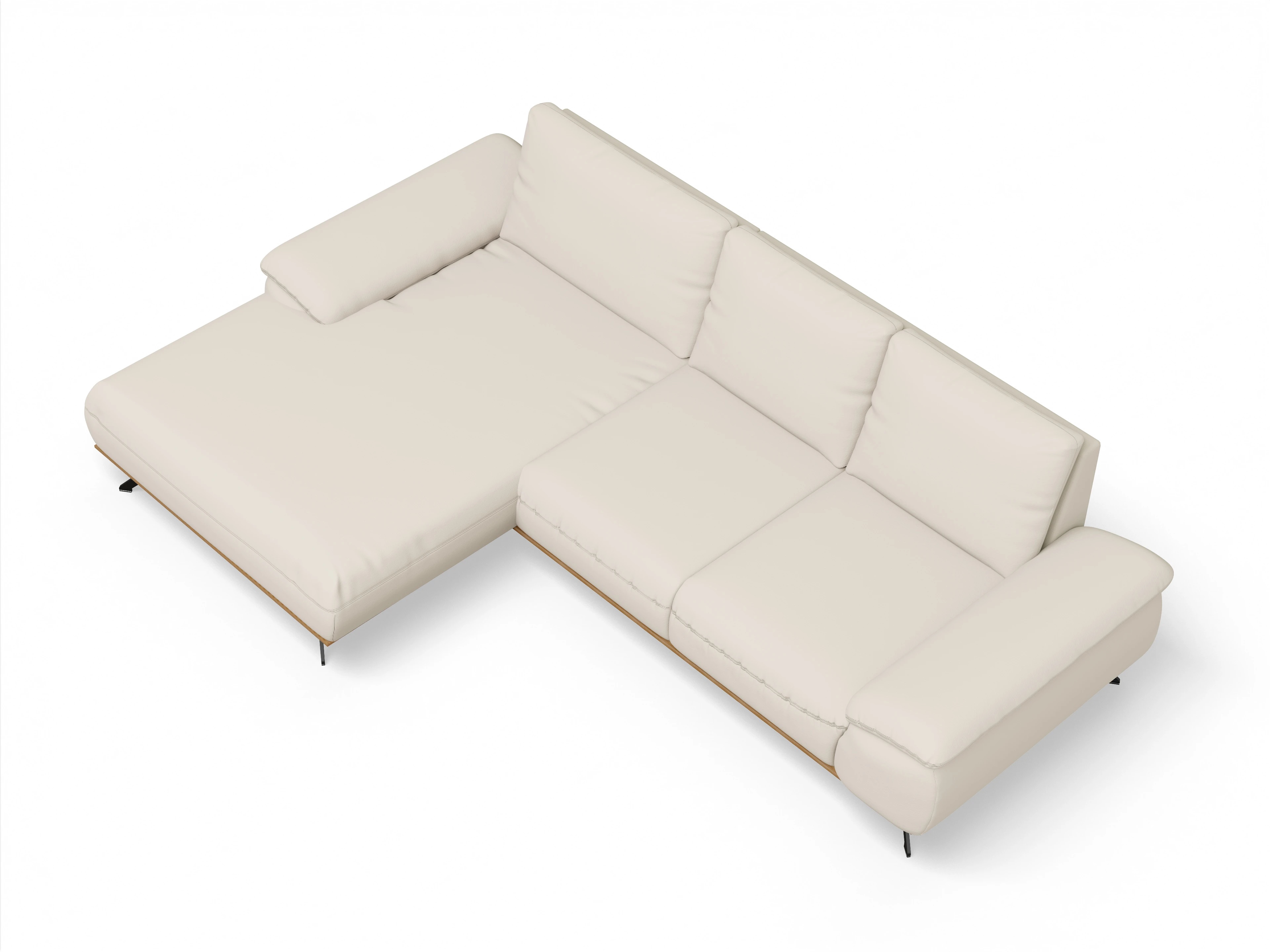 Sitz Concept Family 1029 Can Medium L Ansicht des Produktes SC Family 1029 Ecksofa links Abschluss offen in Stoff Beige