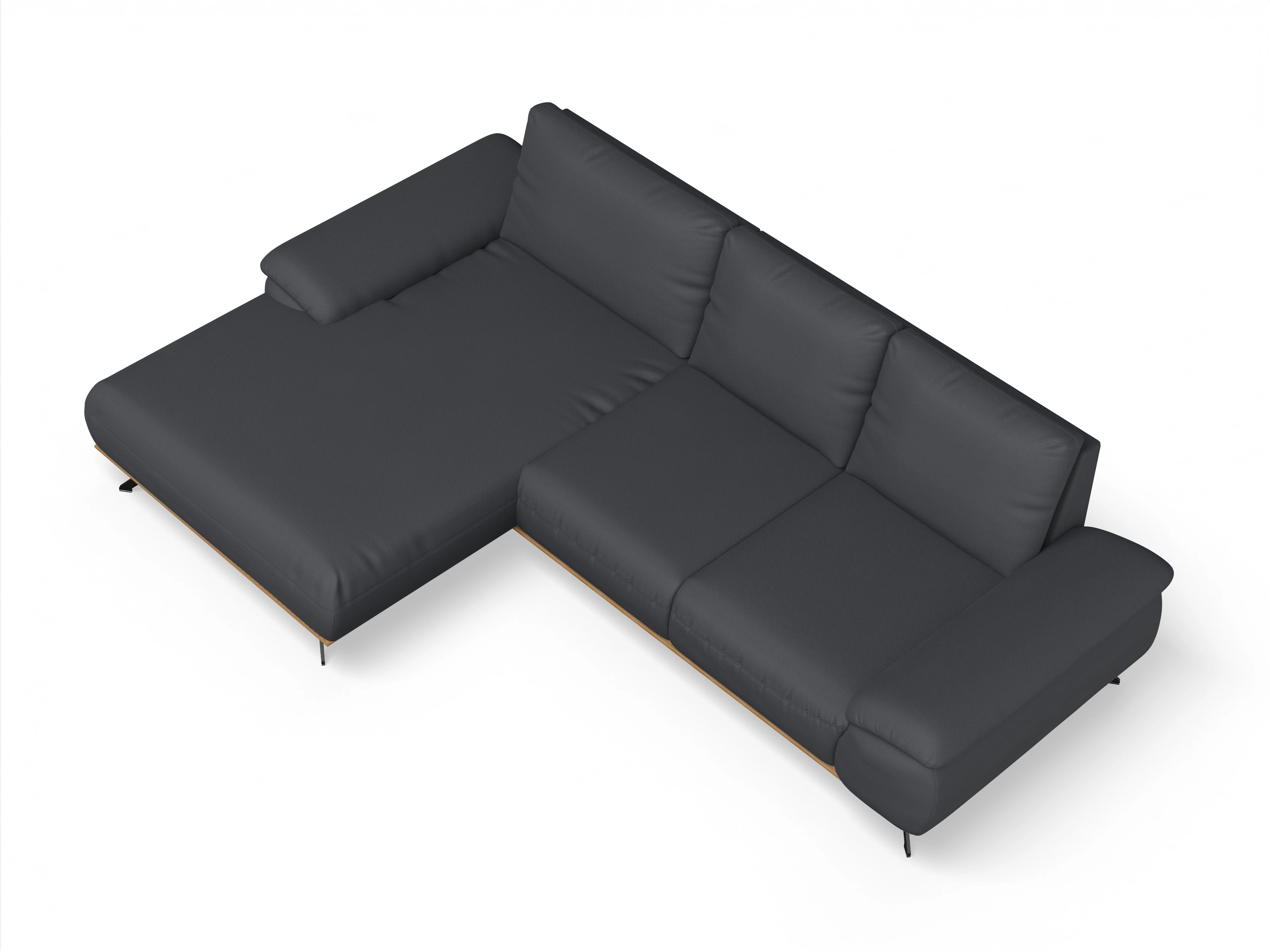 Sitz Concept Family 1029 Can Medium L Ansicht des Produktes SC Family 1029 Ecksofa links Abschluss offen in Stoff Grau