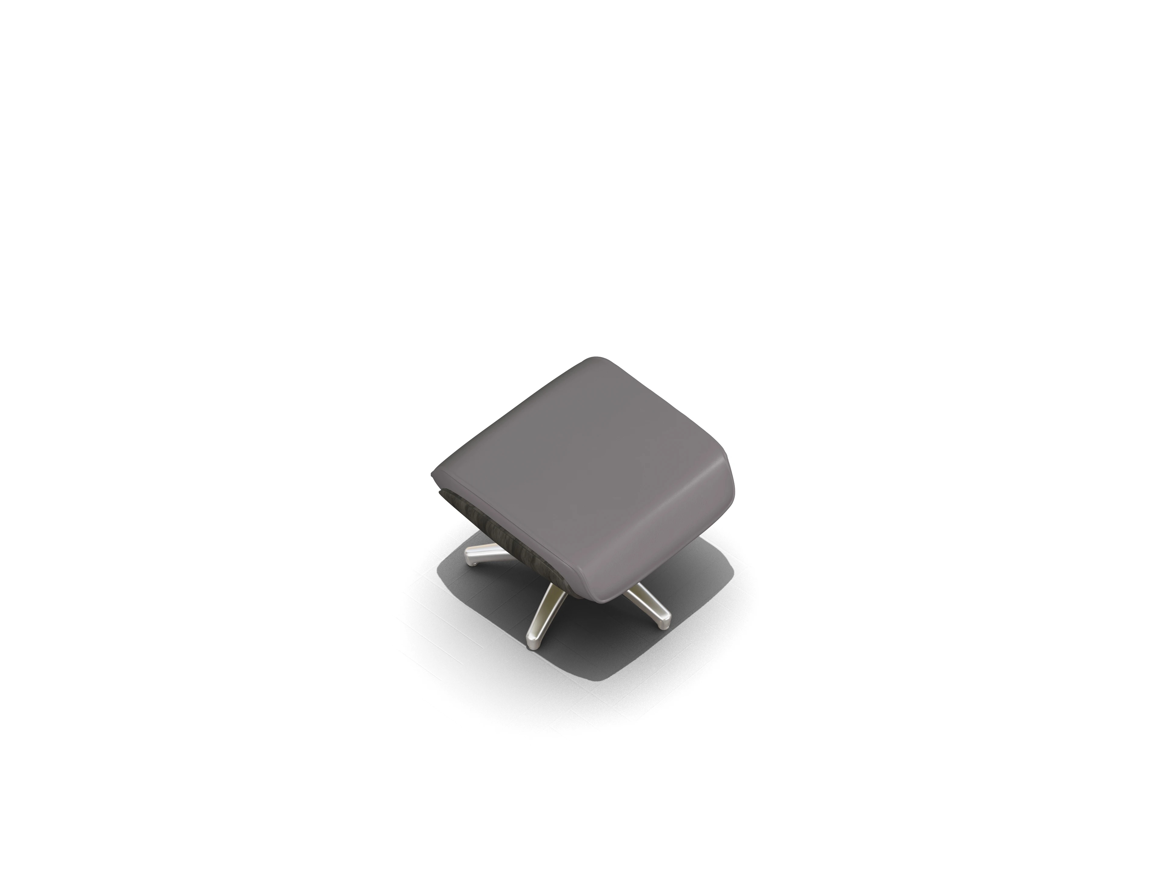 Ansicht des Produktes SC Premium 1057 Hocker in Leder Grau