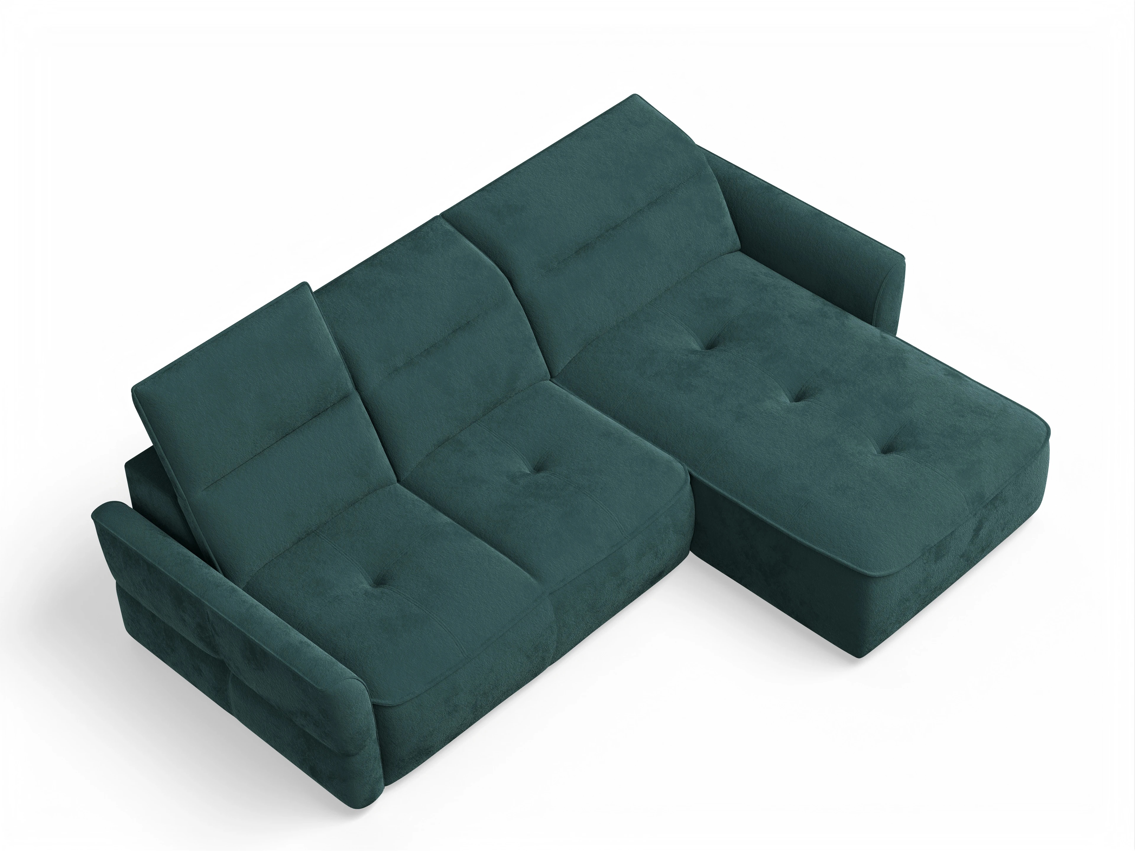 Ansicht des Produktes Toledo Ecksofa rechts Abschluss offen in Stoff Blau