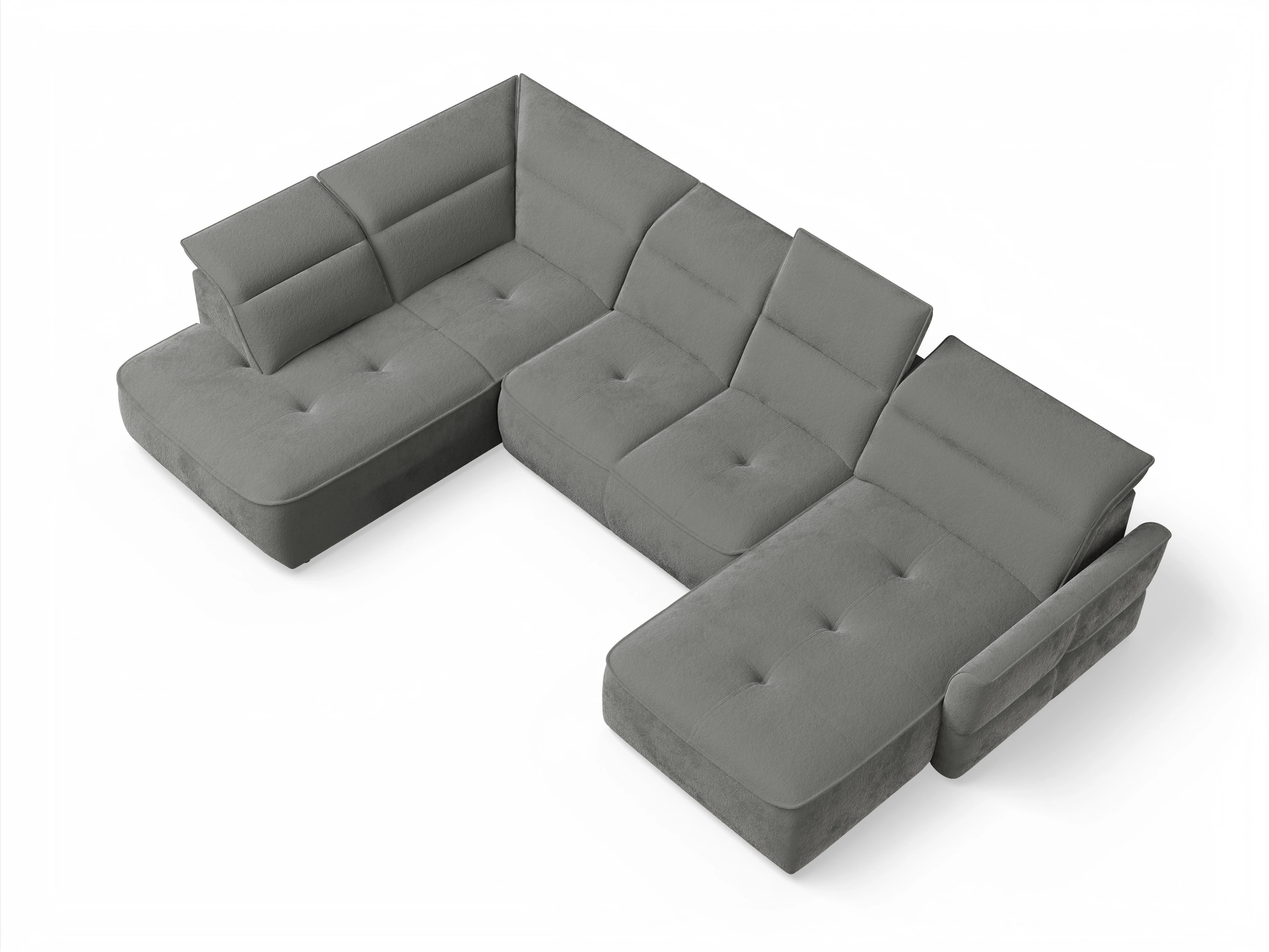 Ansicht des Produktes Toledo Wohnlandschaft offen beidseitig in Stoff Braun