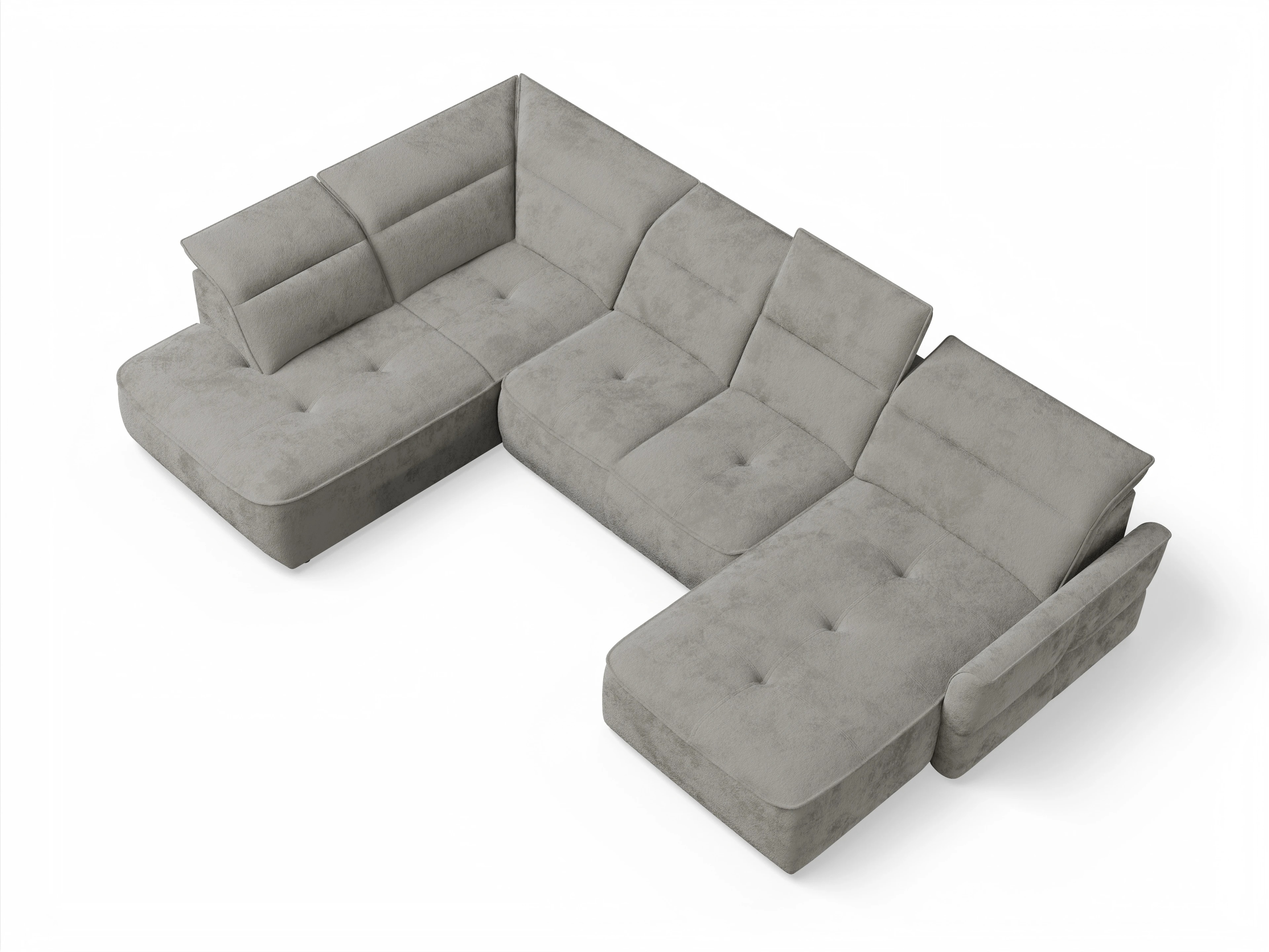 Ansicht des Produktes Toledo Wohnlandschaft offen beidseitig in Stoff Braun