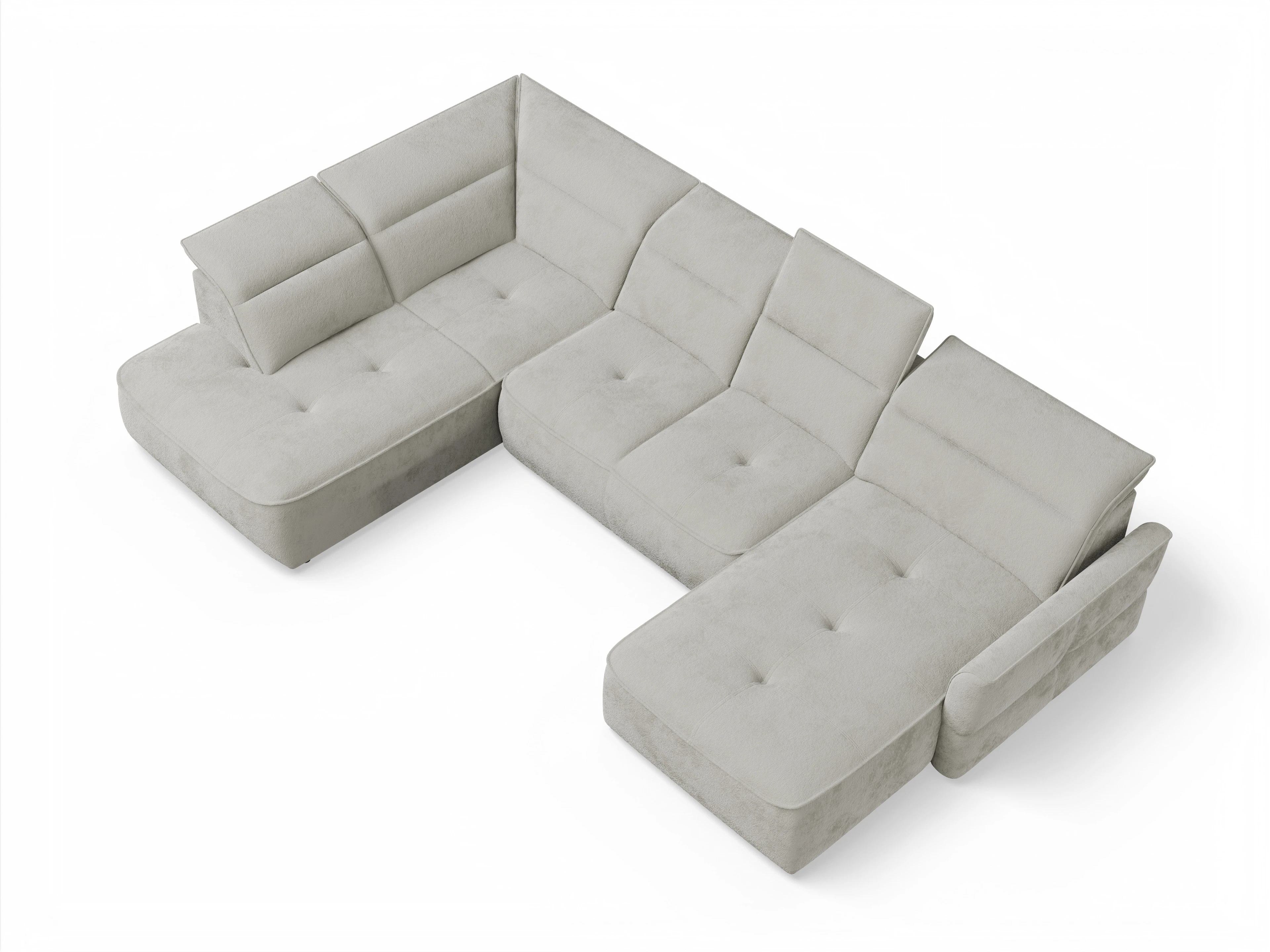 Ansicht des Produktes Toledo Wohnlandschaft offen beidseitig in Stoff Beige