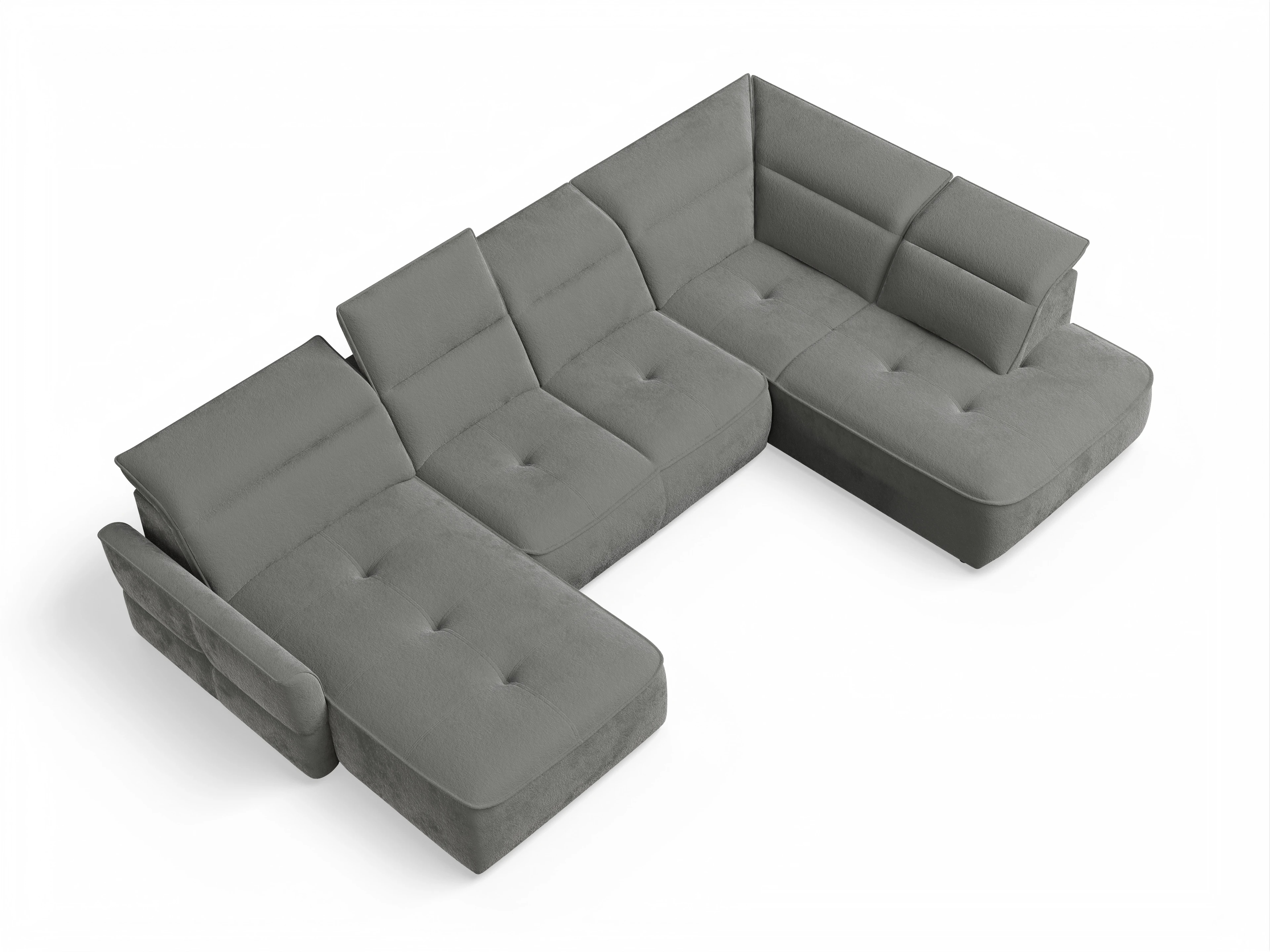 Ansicht des Produktes Toledo Wohnlandschaft Armlehne beidseitig in Stoff Braun