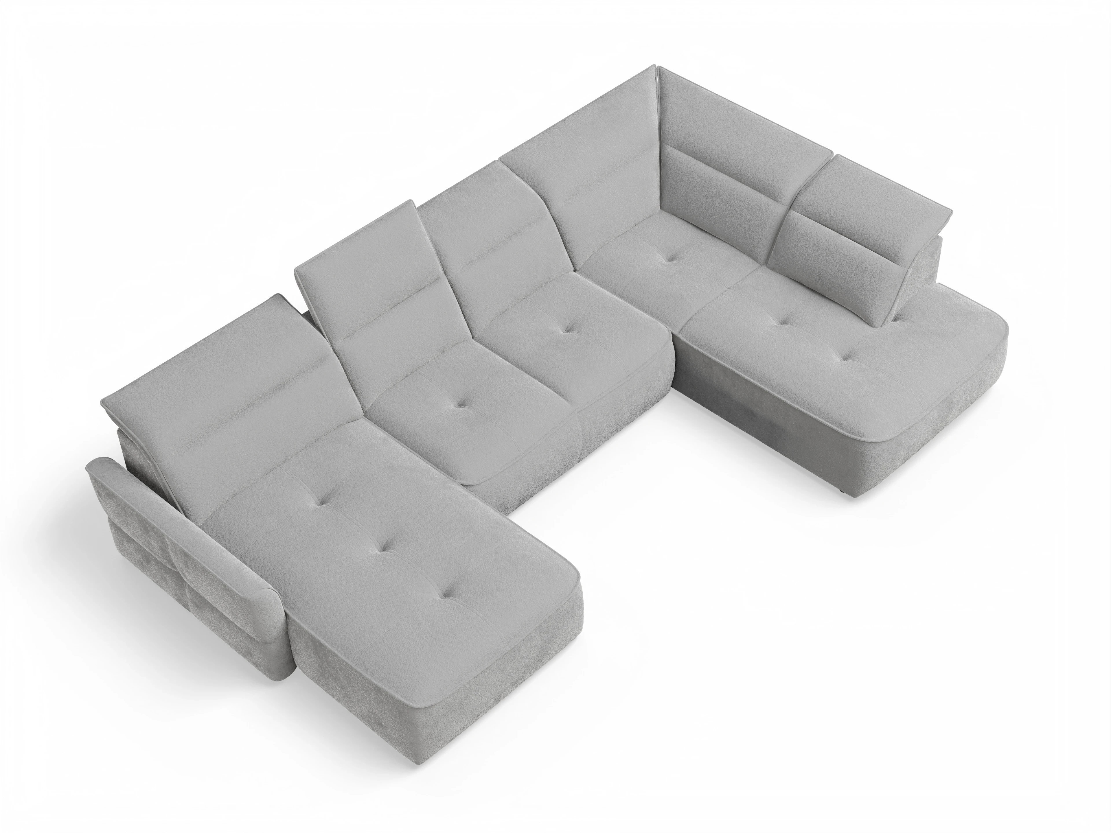 Ansicht des Produktes Toledo Wohnlandschaft Armlehne beidseitig in Stoff Grau