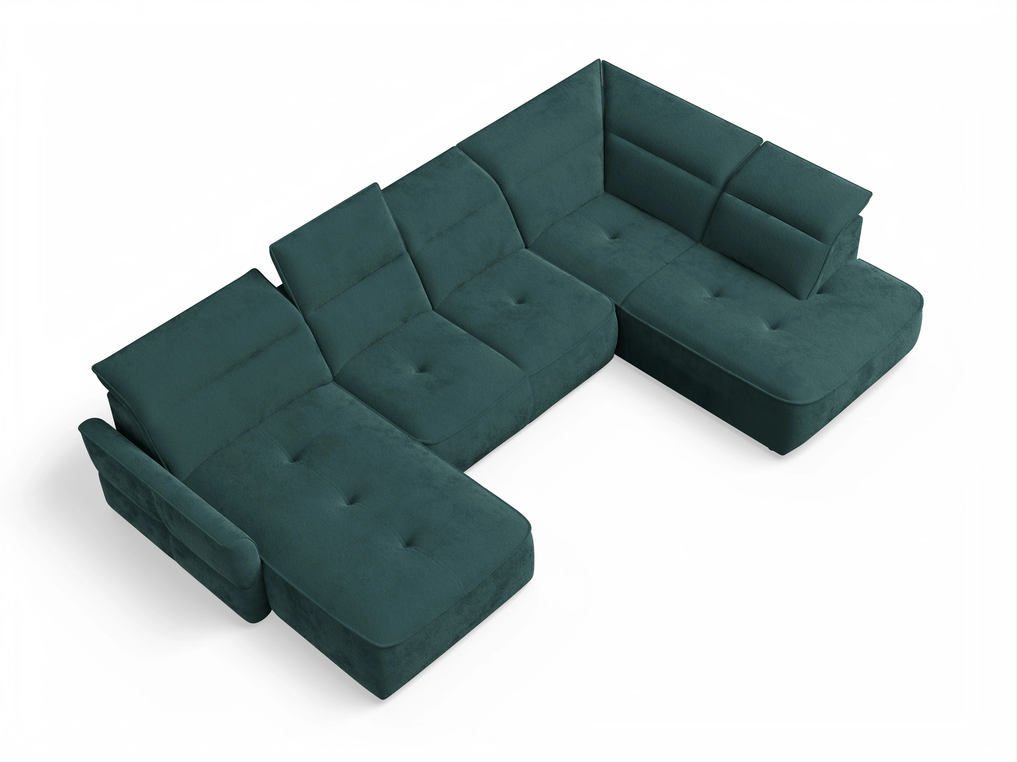 Ansicht des Produktes Toledo Wohnlandschaft Armlehne beidseitig in Stoff Blau